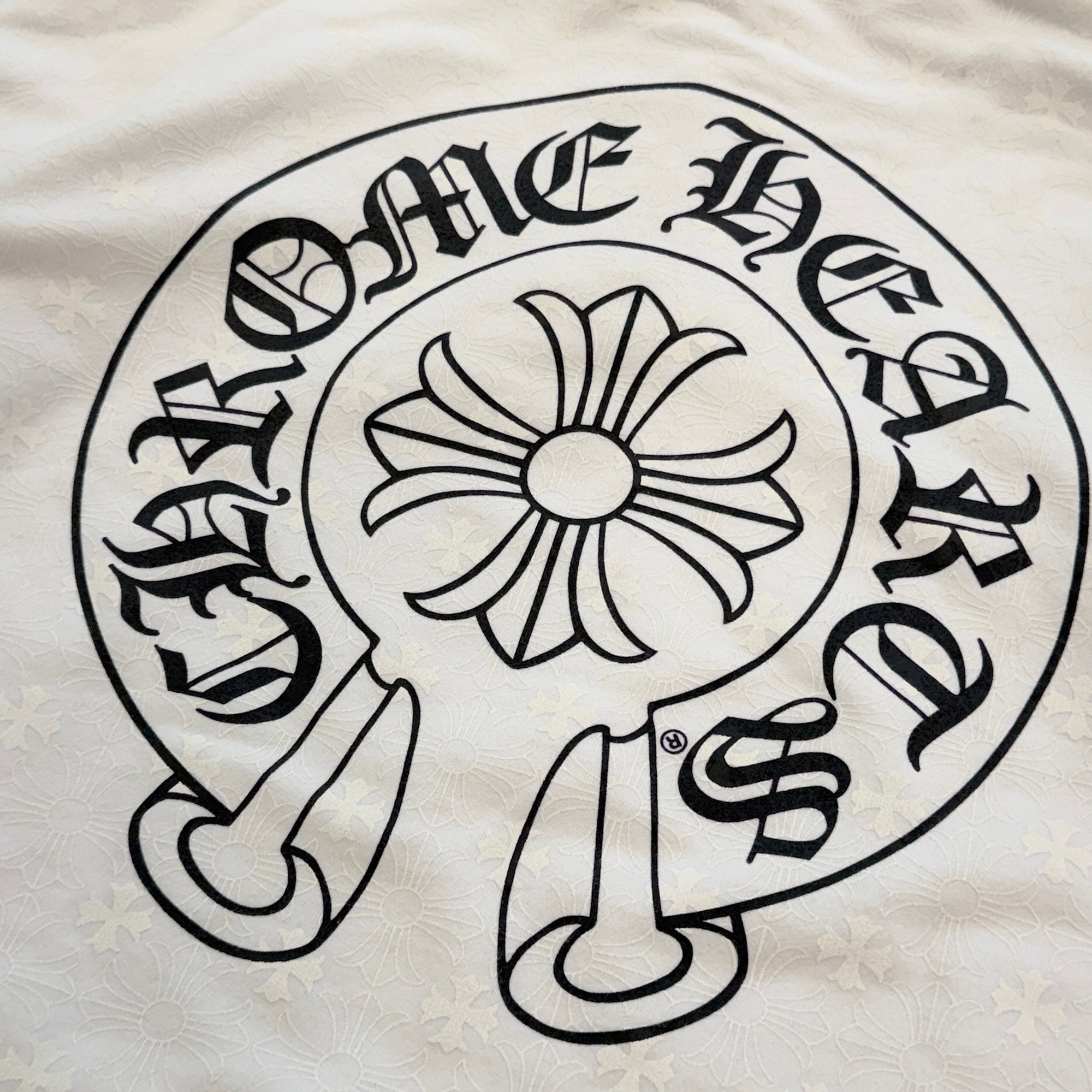 CHROME HEARTS Vertical Logo CH Plus Pullover Hoodie Size L クロムハーツ ヴァーティカルロゴ CHプラス総柄 プルオーバーフーディ サイズL