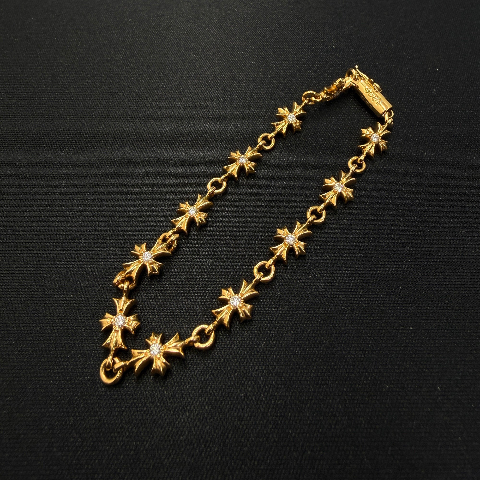 CHROME HEARTS 22K Tiny E CH Plus Diamond Bracelet 11 LINK クロムハーツ 22K タイニーE CHプラス ダイヤモンド ブレスレット 11リンク