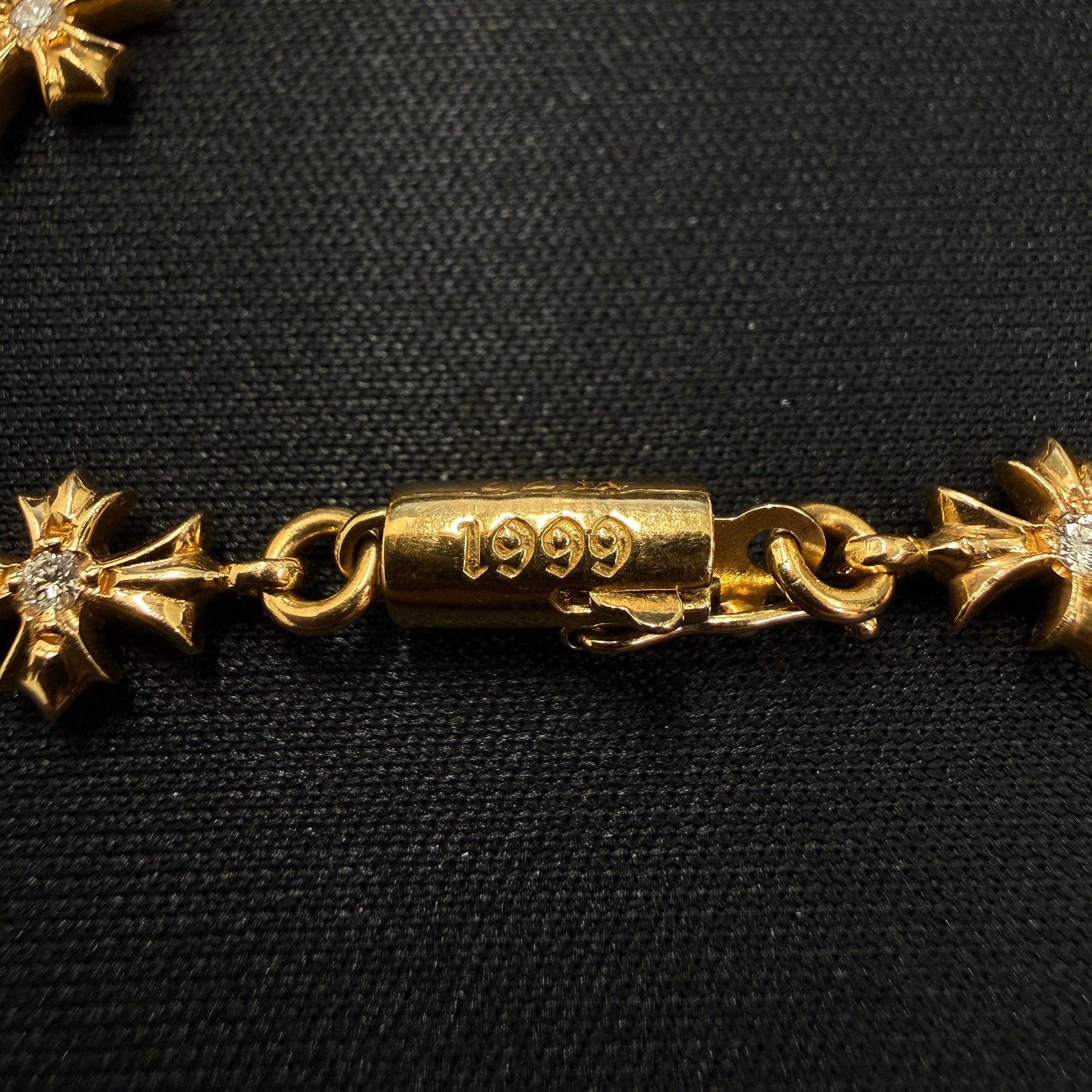 CHROME HEARTS 22K Tiny E CH Plus Diamond Bracelet 11 LINK クロムハーツ 22K タイニーE CHプラス ダイヤモンド ブレスレット 11リンク