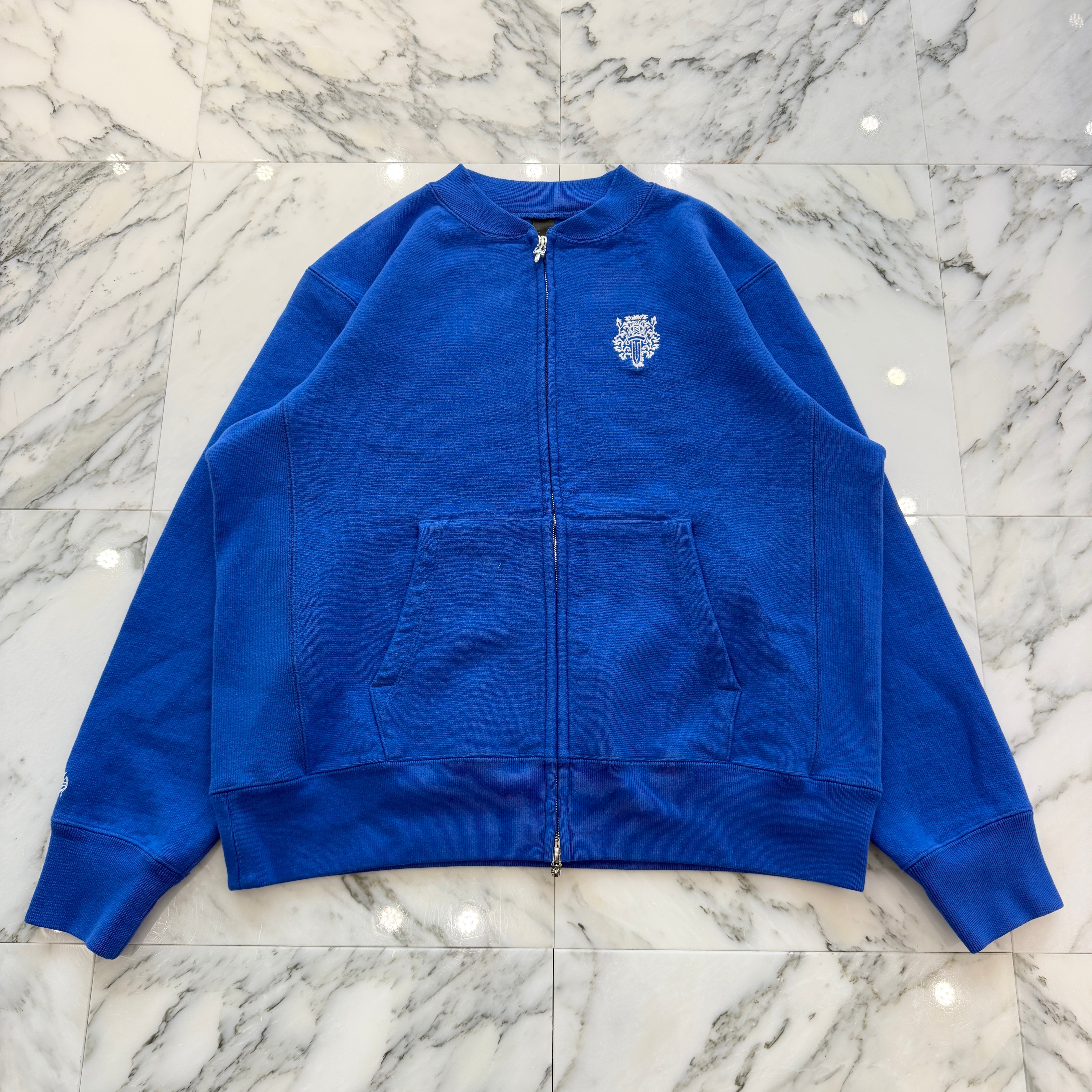CHROME HEARTS Y NOT KING FISH Vine Dagger Logo Embroidery Zip Up Sweat Shirt Size XL クロムハーツ ワイノット キングフィッシュ ヴァインダガー ロゴ刺繍 ジップアップ スウェット サイズXL