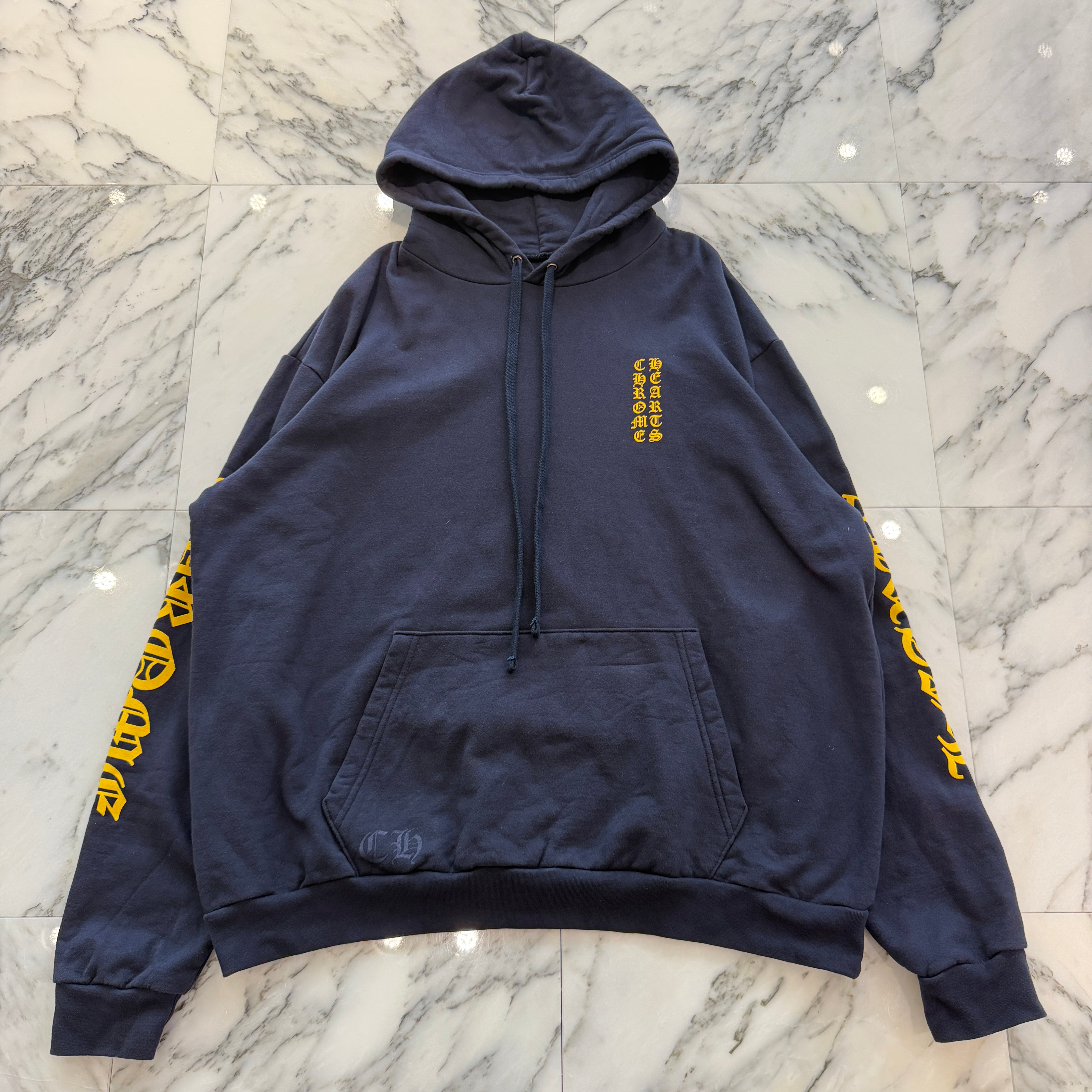 CHROME HEARTS Vertical Arm Logo Pullover Hoodie Size XL クロムハーツ バーティカルアームロゴ プルオーバーフーディーサイズXL