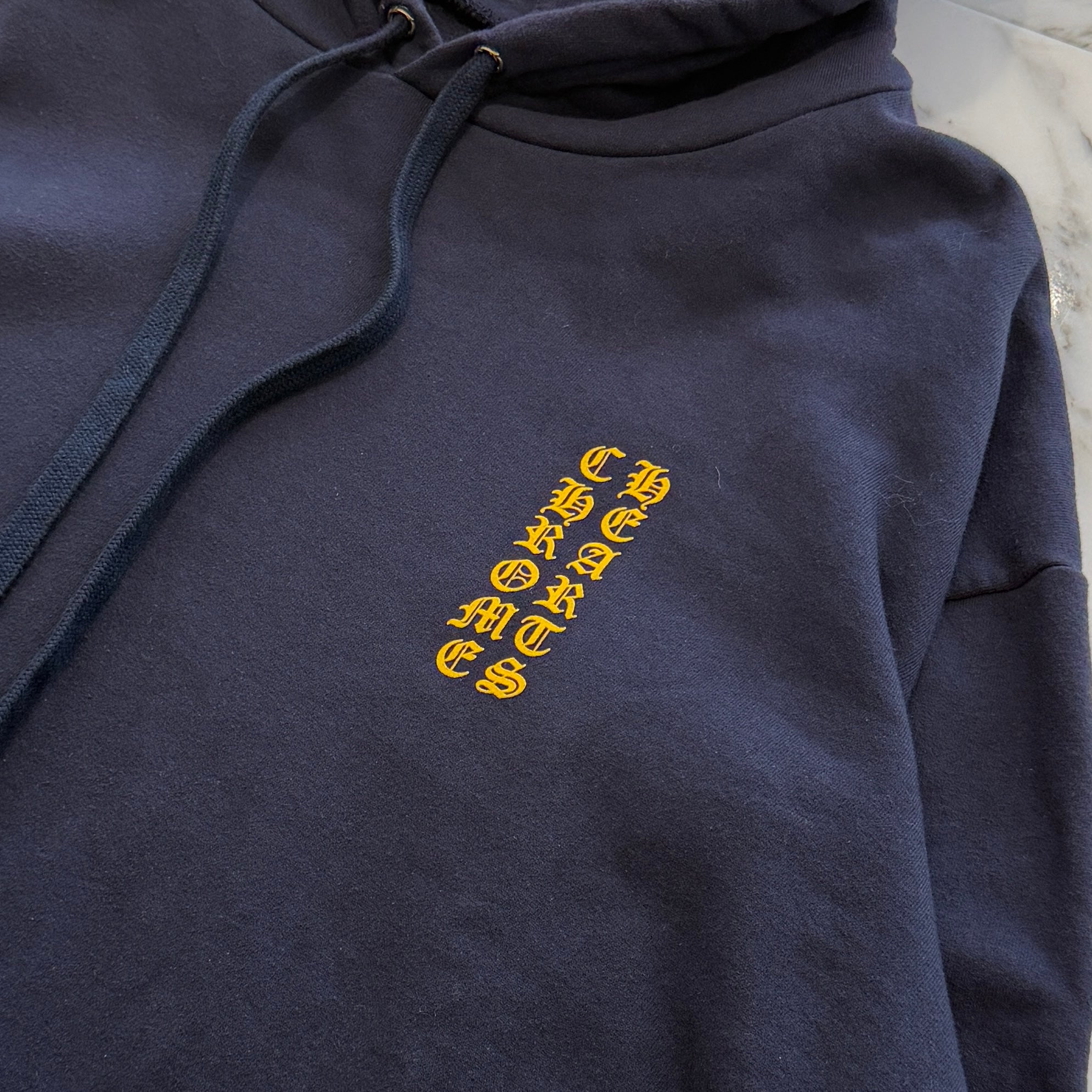 CHROME HEARTS Vertical Arm Logo Pullover Hoodie Size XL クロムハーツ バーティカルアームロゴ プルオーバーフーディーサイズXL