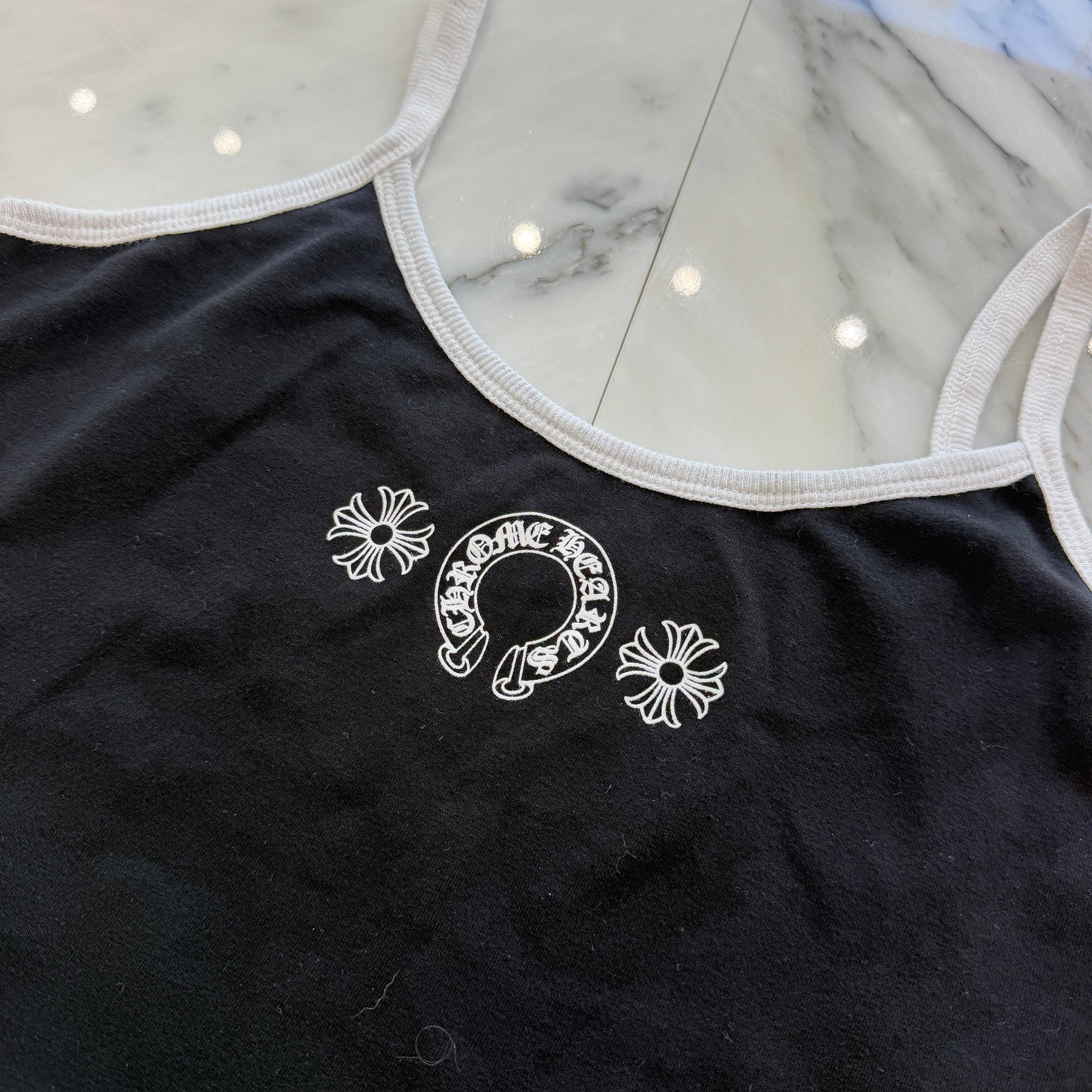 CHROME HEARTS Horseshoe Short Camisole Top Size M クロムハーツ ホースシュー ショート キャミソールトップ サイズM