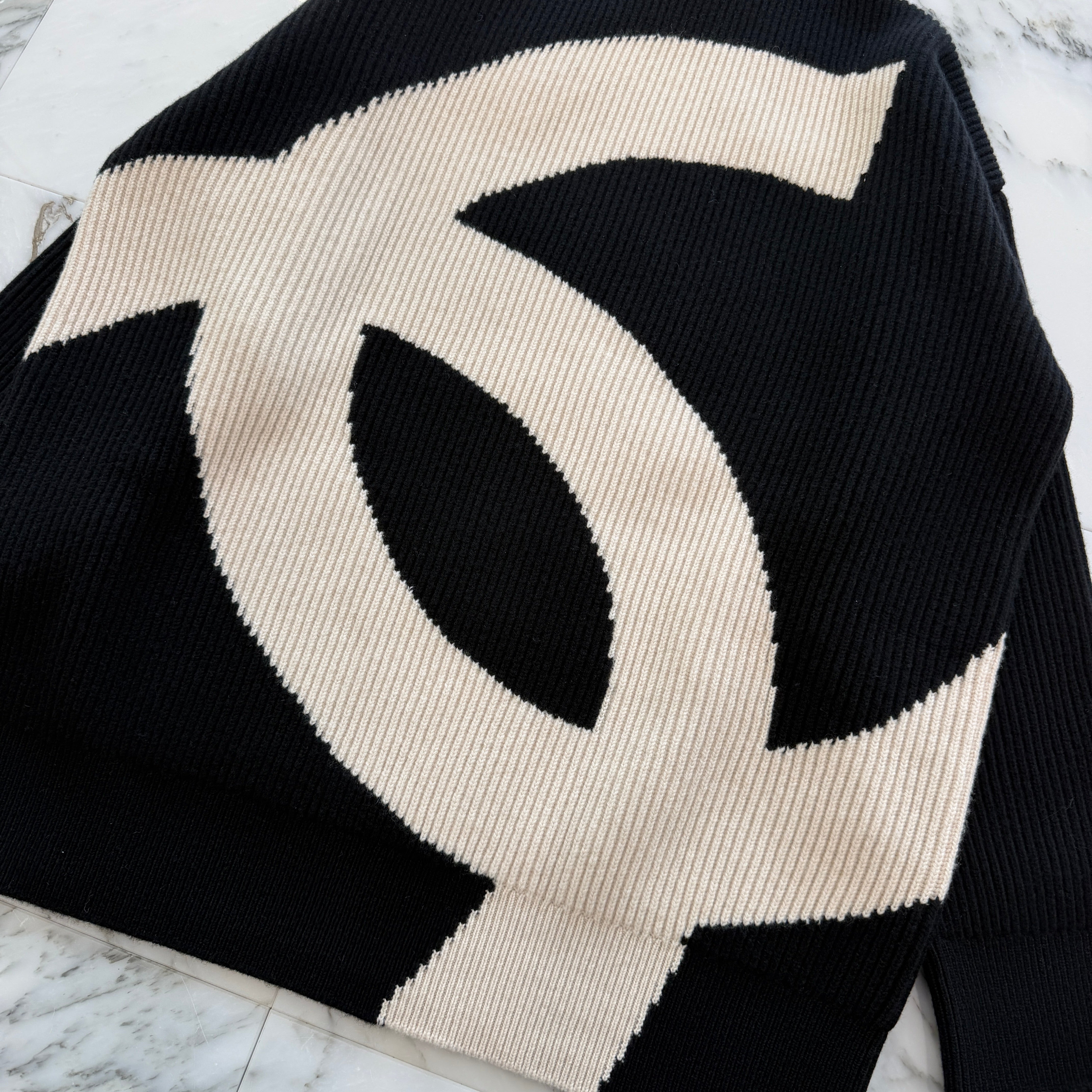 CHANEL 2026AW Coco Neige Ribbed Knit Sweater P82950 K11979 U9585 Size 42 シャネル ココ ネージュ リブニットセーター サイズ42