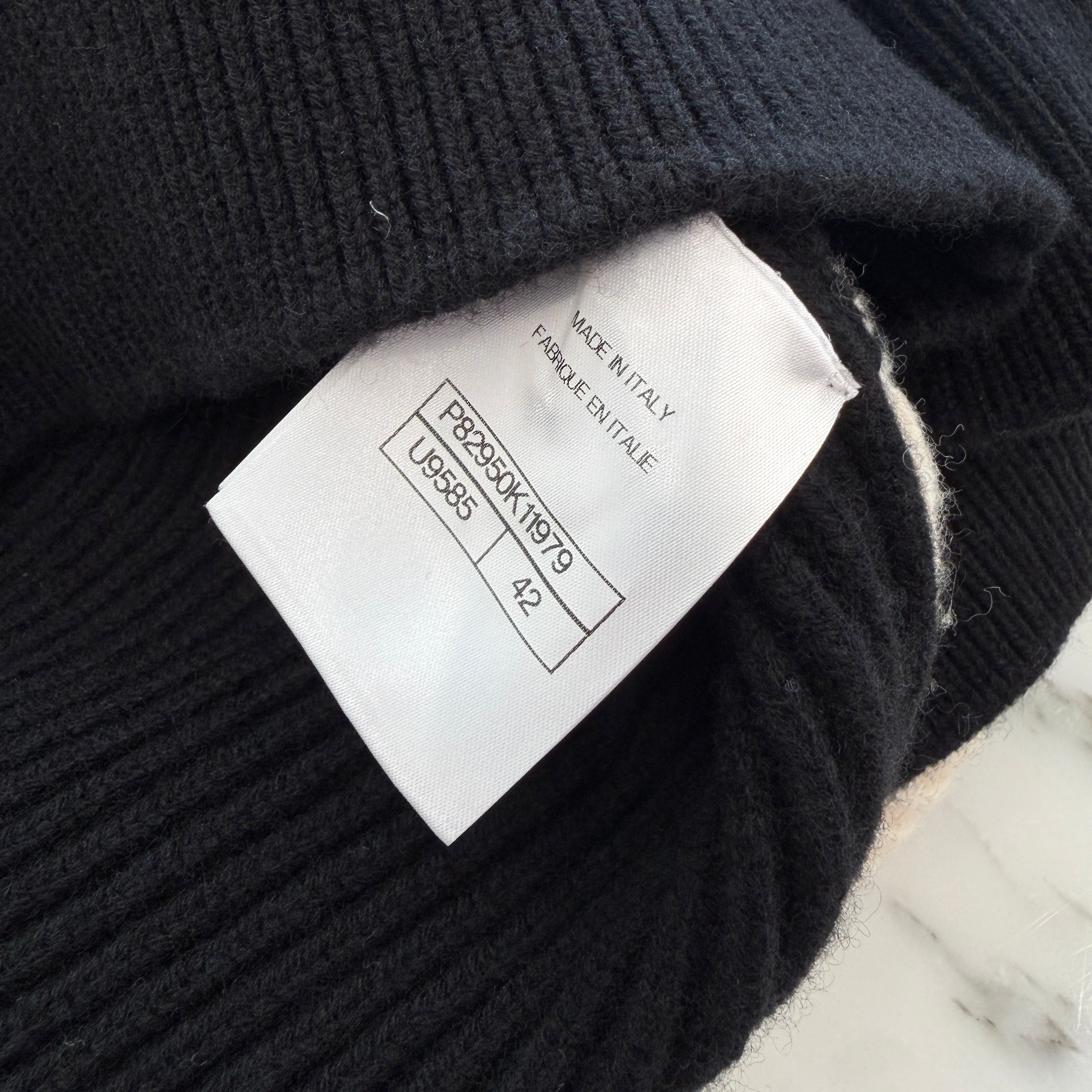 CHANEL 2026AW Coco Neige Ribbed Knit Sweater P82950 K11979 U9585 Size 42 シャネル ココ ネージュ リブニットセーター サイズ42