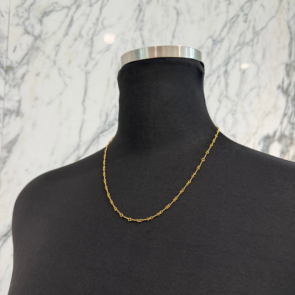 CHROME HEARTS 22K Twist Chain Necklace Size 18 Inch クロムハーツ 22K ツイストチェーン ネックレス サイズ 18インチ