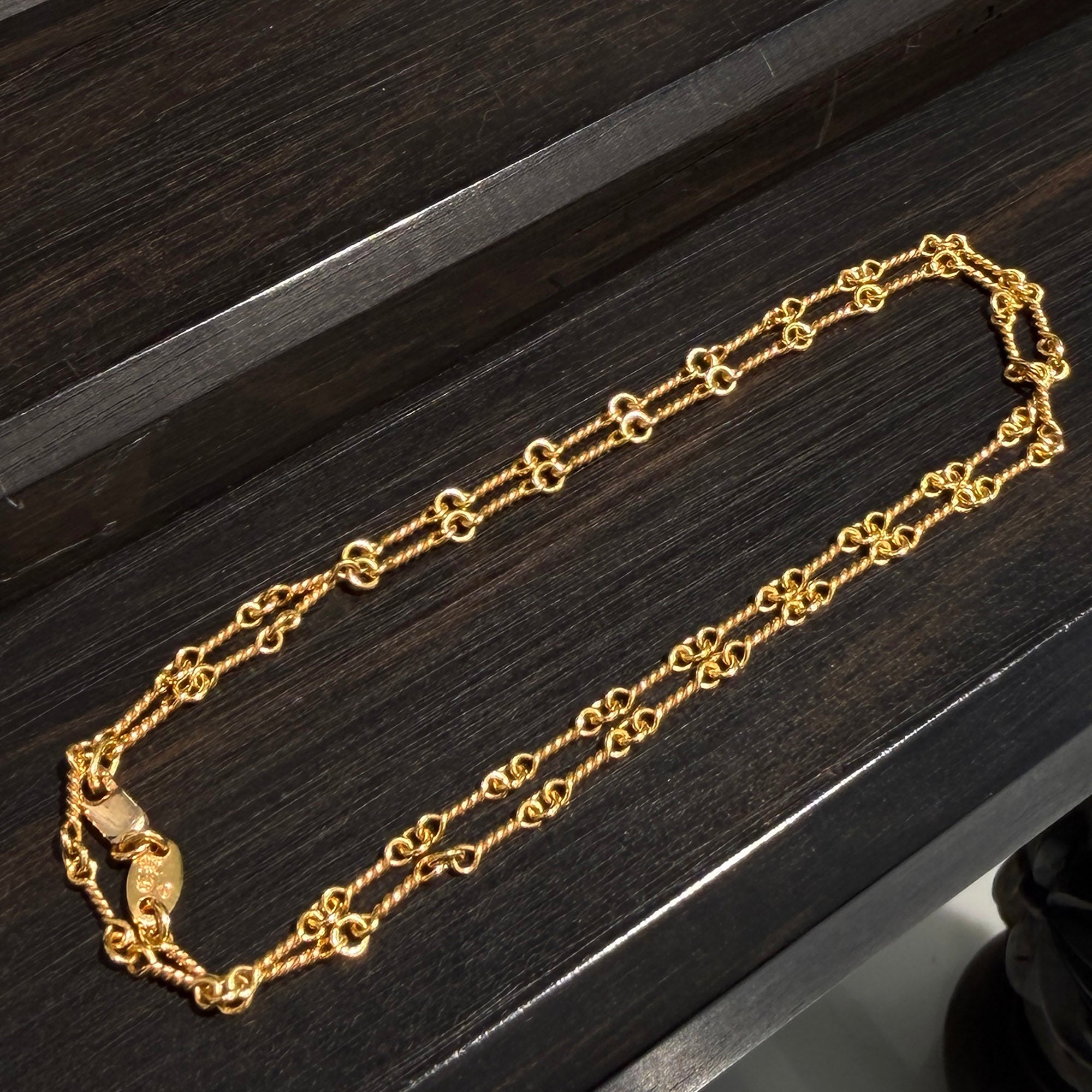 CHROME HEARTS 22K Twist Chain Necklace Size 18 Inch クロムハーツ 22K ツイストチェーン ネックレス サイズ 18インチ