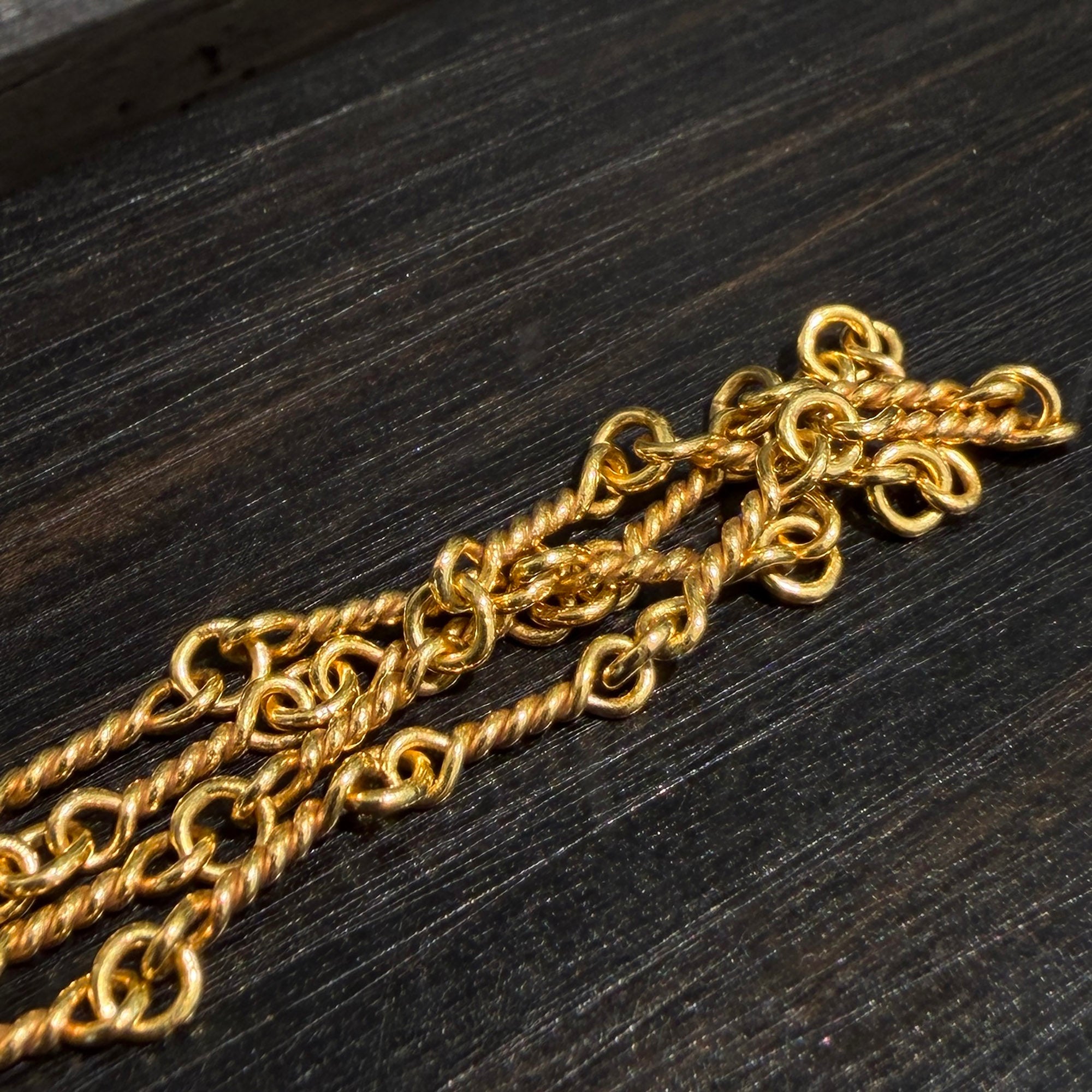 CHROME HEARTS 22K Twist Chain Necklace Size 18 Inch クロムハーツ 22K ツイストチェーン ネックレス サイズ 18インチ
