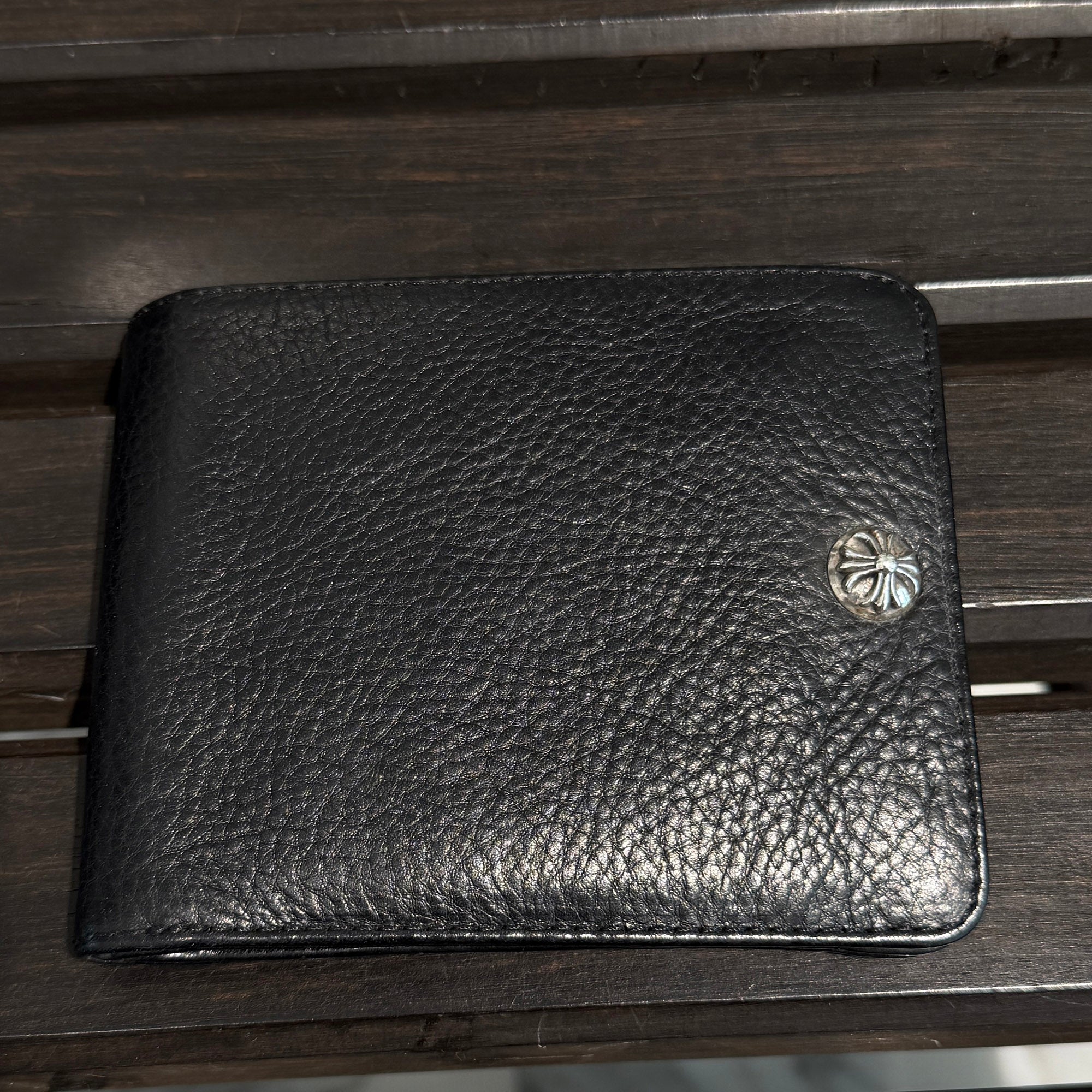 CHROME HEARTS 1SNAP Cross Ball Button Leather Wallet クロムハーツ 1スナップ クロスボールボタン レザーウォレット