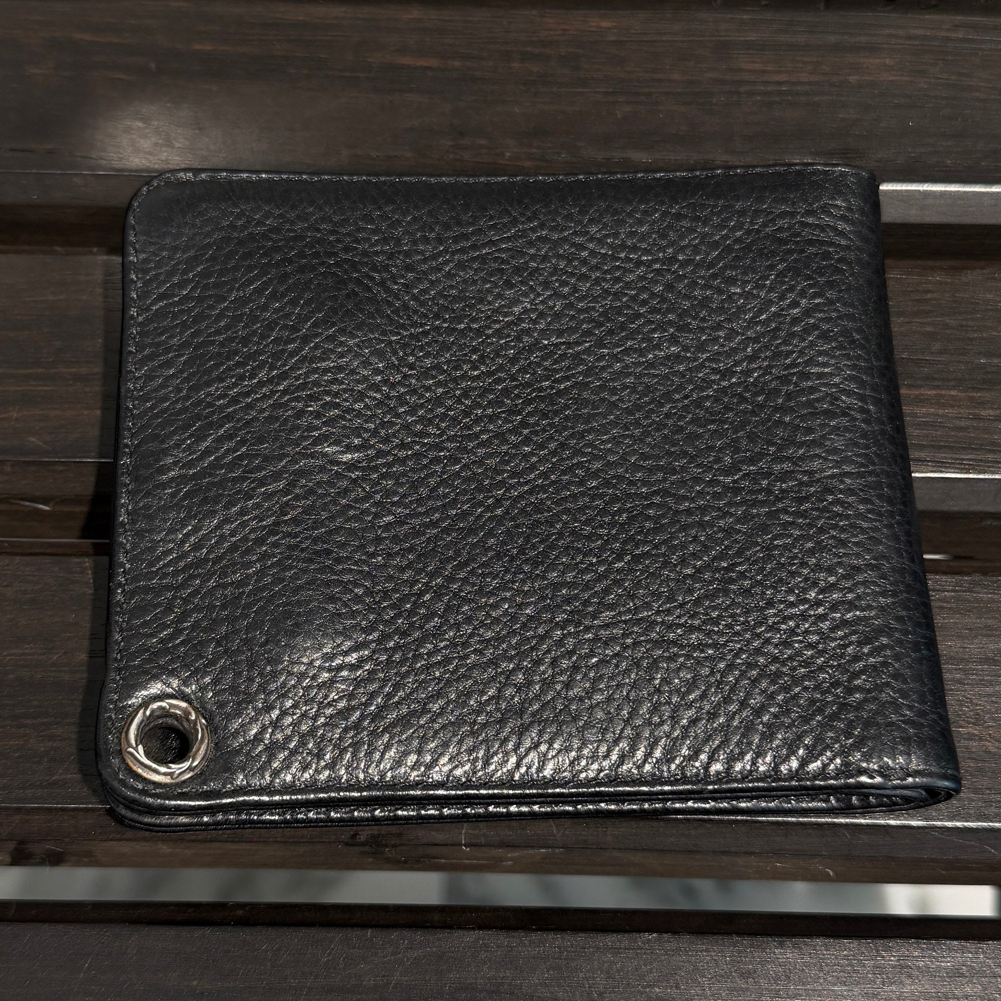 CHROME HEARTS 1SNAP Cross Ball Button Leather Wallet クロムハーツ 1スナップ クロスボールボタン レザーウォレット