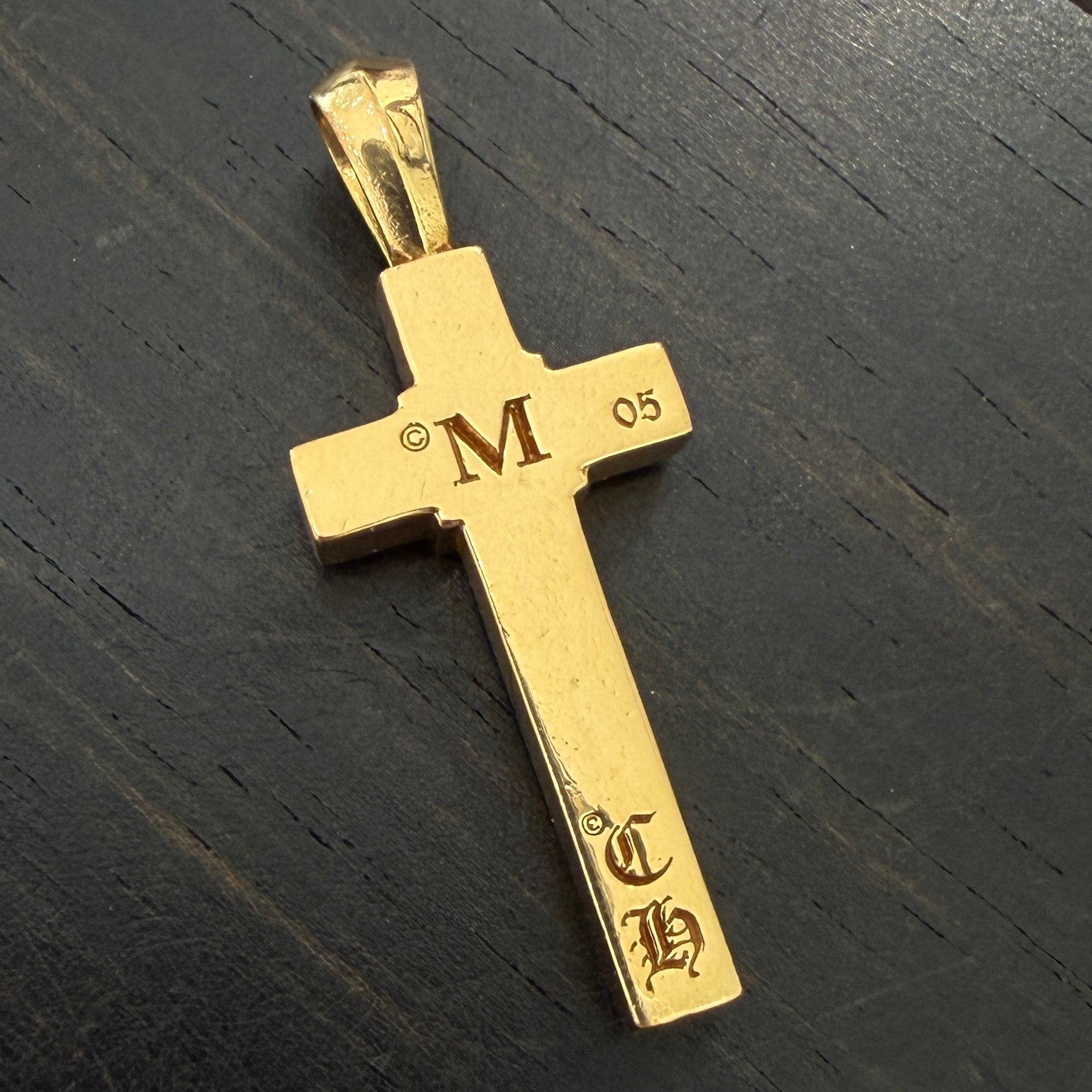CHROME HEARTS 22K MAPPLE THORPE CROSS Charm Pendant Top Pave Diamond クロムハーツ 22K メープルソープ クロス チャーム ペンダントトップ パヴェダイヤモンド