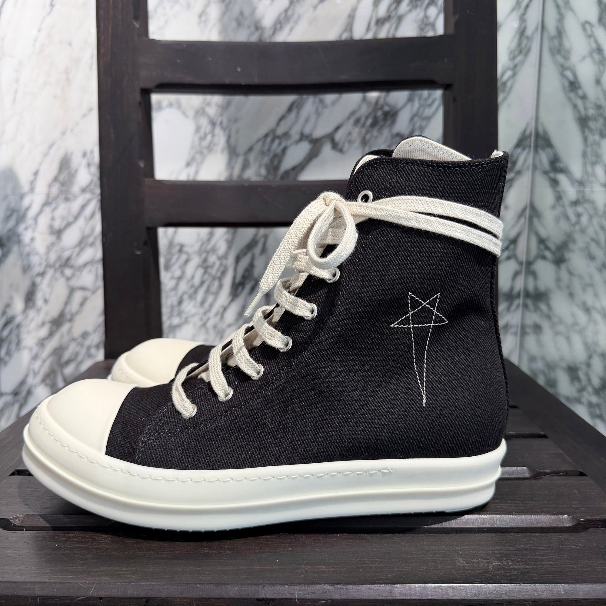 Rick Owens 2026AW DRKSHDW "SNEAKS" High Cut Sneakers DU02F6800 Size 40(約25.0cm〜25.5cm) リックオウェンス ダークシャドウ "スニーク" ハイカットスニーカー サイズ40(約25.0cm〜25.5cm)
