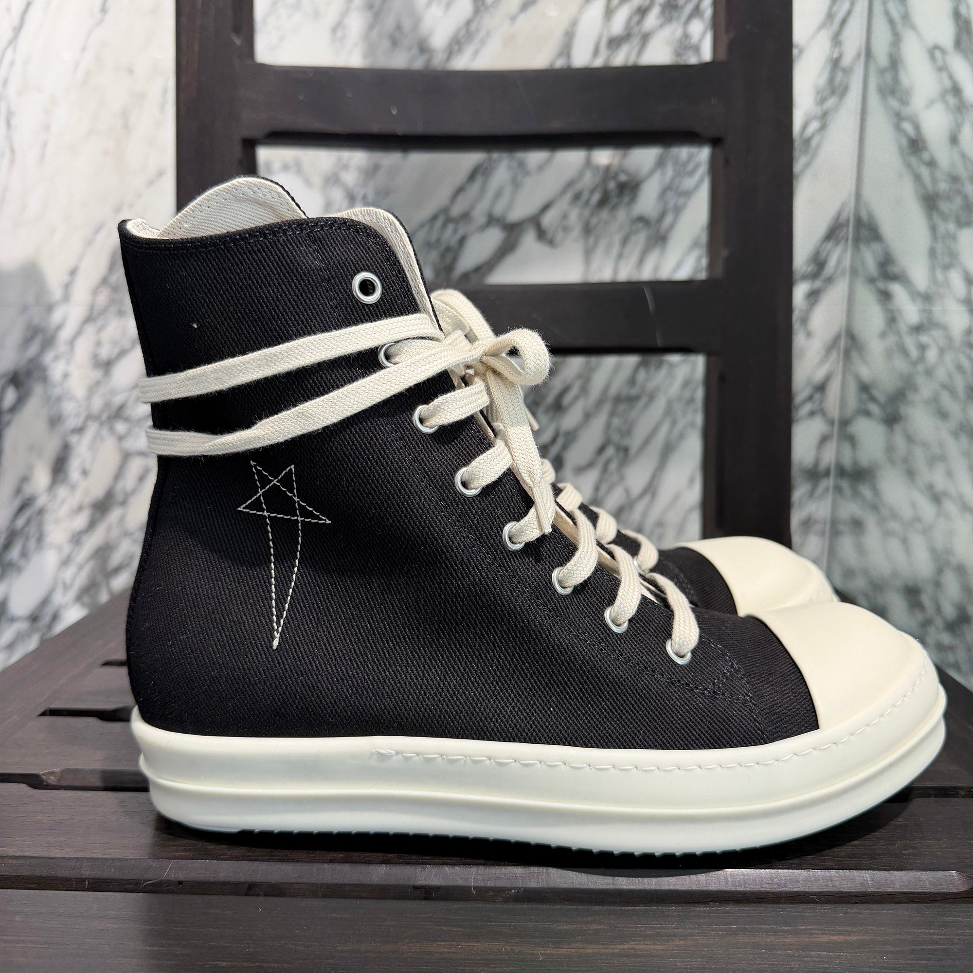 Rick Owens 2026AW DRKSHDW "SNEAKS" High Cut Sneakers DU02F6800 Size 40(約25.0cm〜25.5cm) リックオウェンス ダークシャドウ "スニーク" ハイカットスニーカー サイズ40(約25.0cm〜25.5cm)