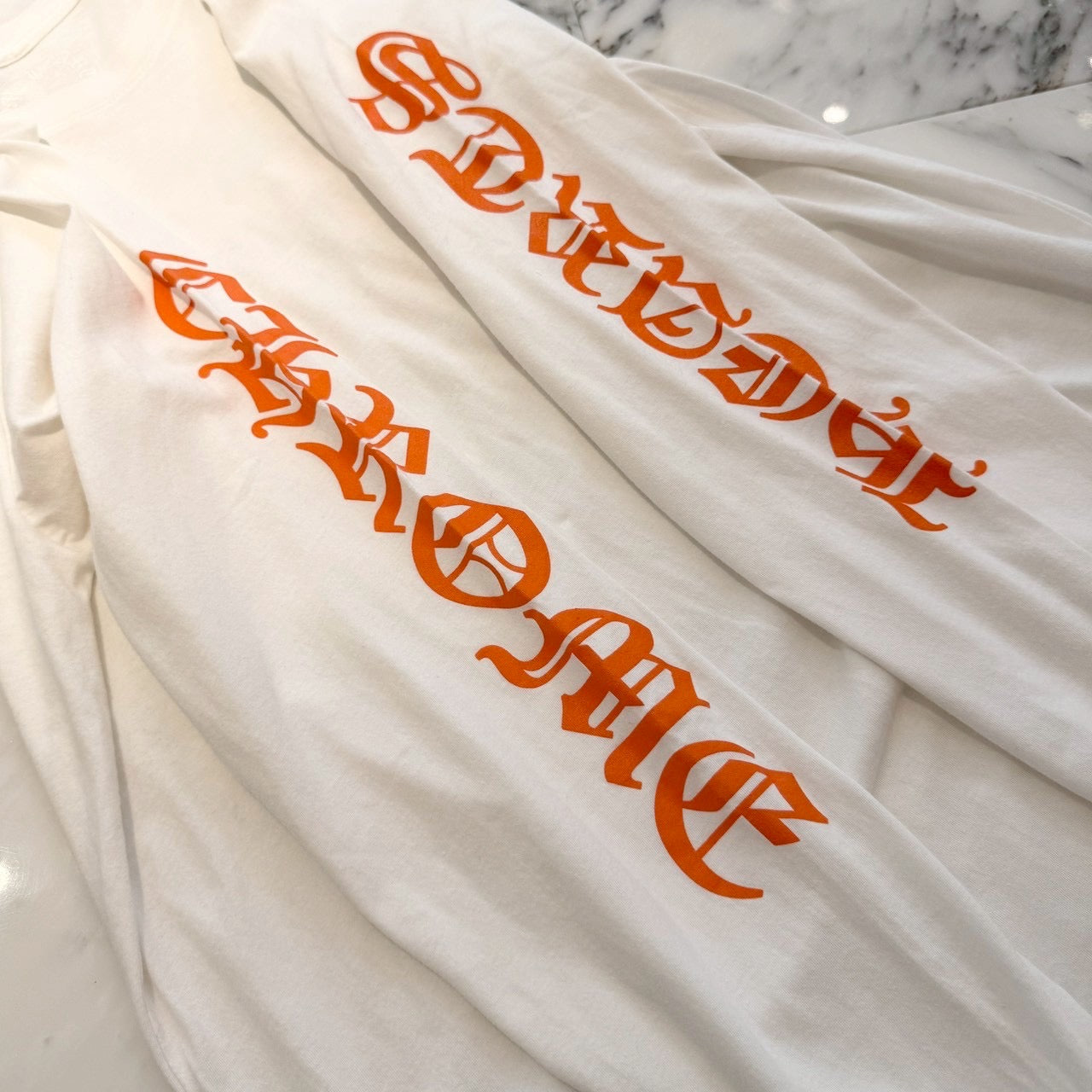 CHROME HEARTS King Taco 3 Cemetery Cross Print Long Sleeve Tee Size L クロムハーツ キングタコ 3 セメタリークロス プリント ロングスリーブ Tシャツ サイズL