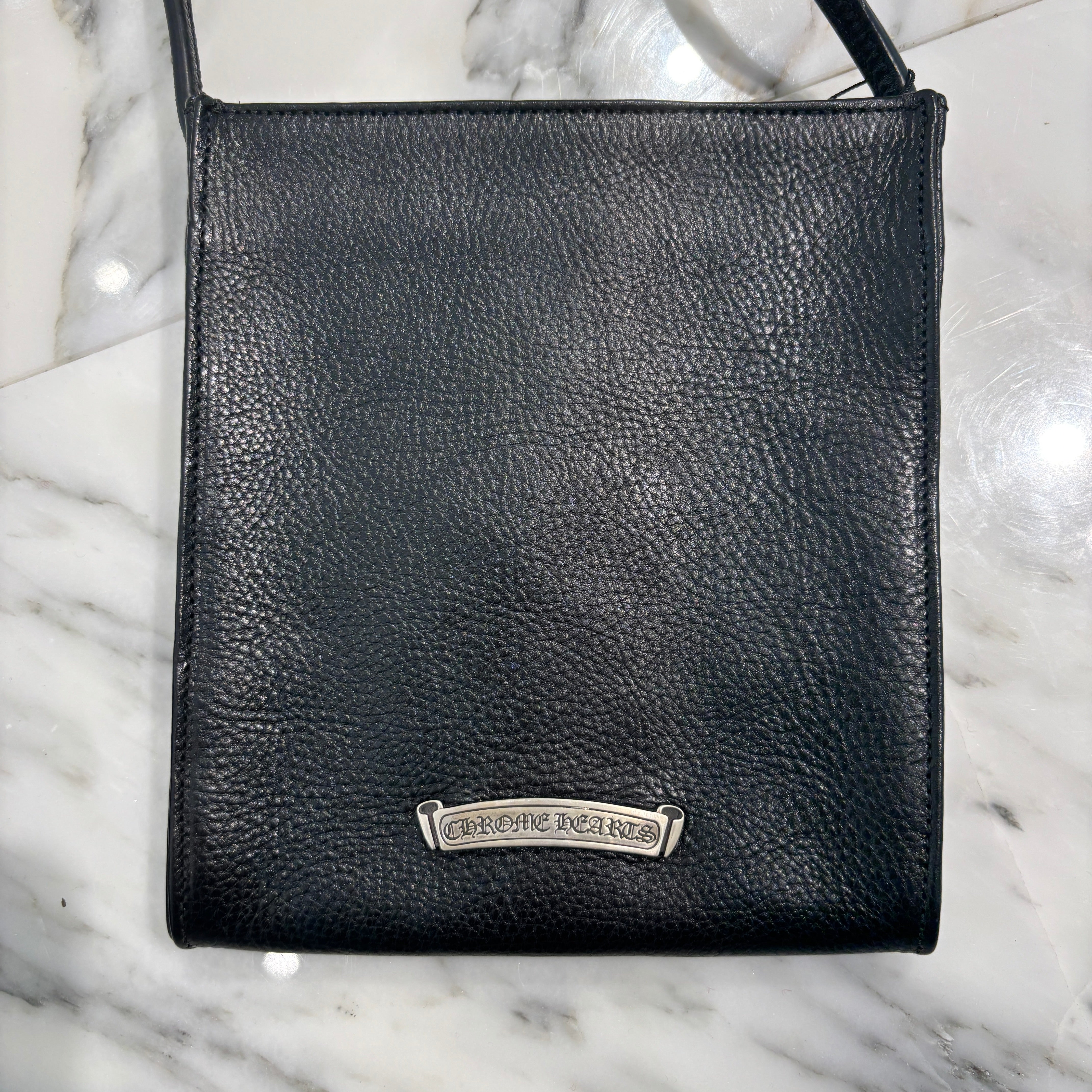 CHROME HEARTS BS Flare Square Pocket Leather Shoulder Bag クロムハ―ツ BSフレア スクエアポケット レザーショルダーバッグ