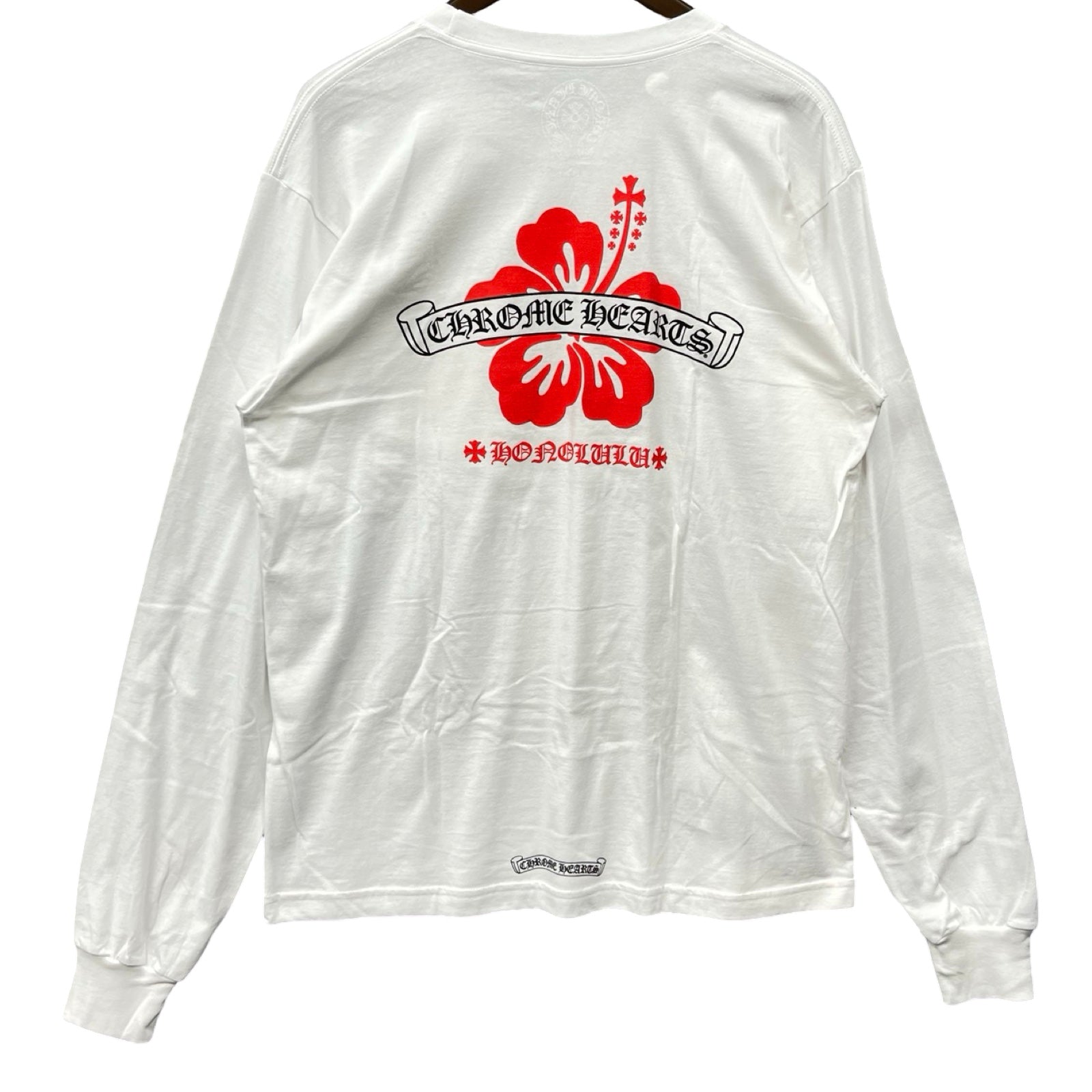 CHROME HEARTS Honolulu Limited Back Scroll Logo L/S Tee Size L