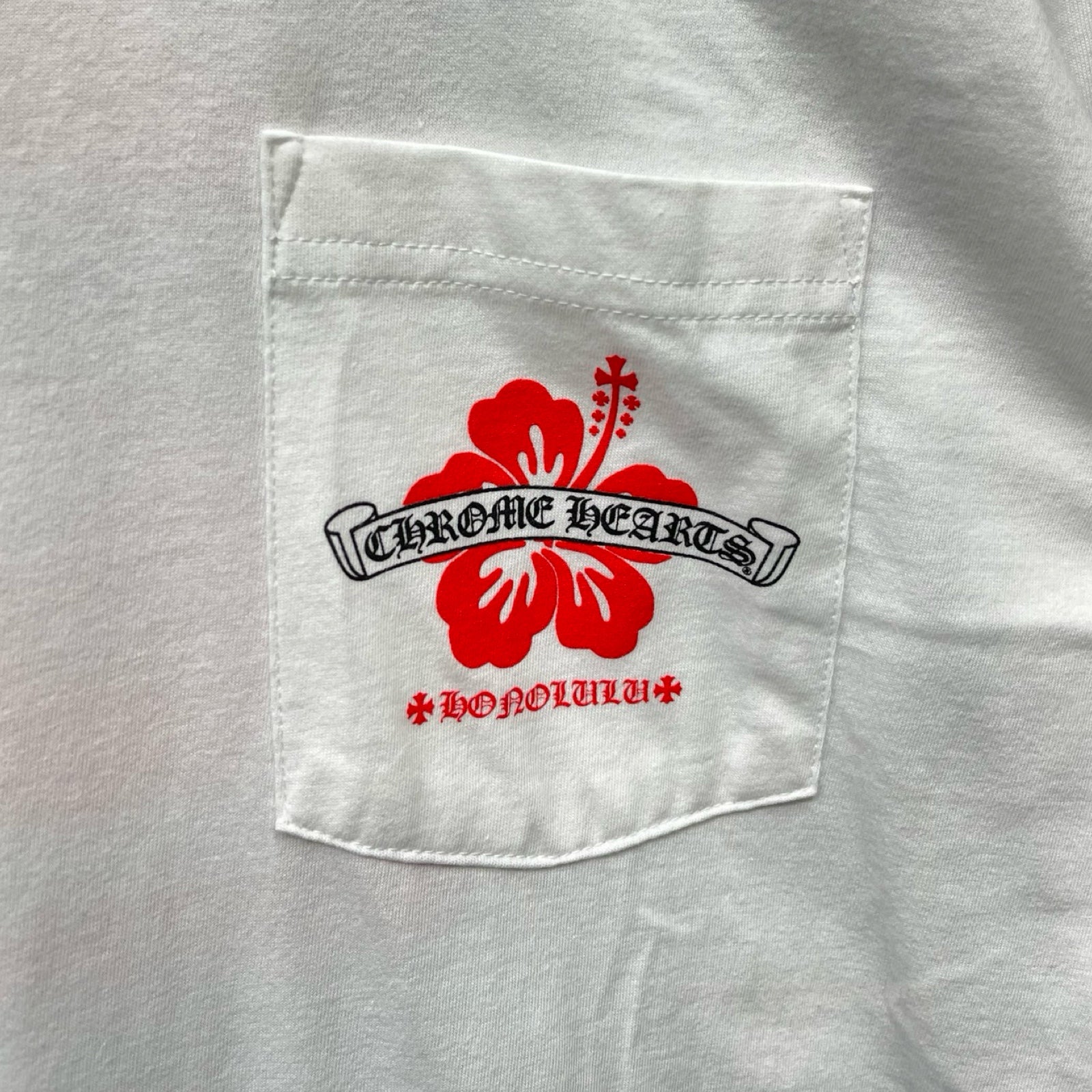 CHROME HEARTS◆スクロールロゴ ロングスリーブTシャツ ホワイト CHROME HEARTS クロムハーツ（原本無） CHクロス スクロール