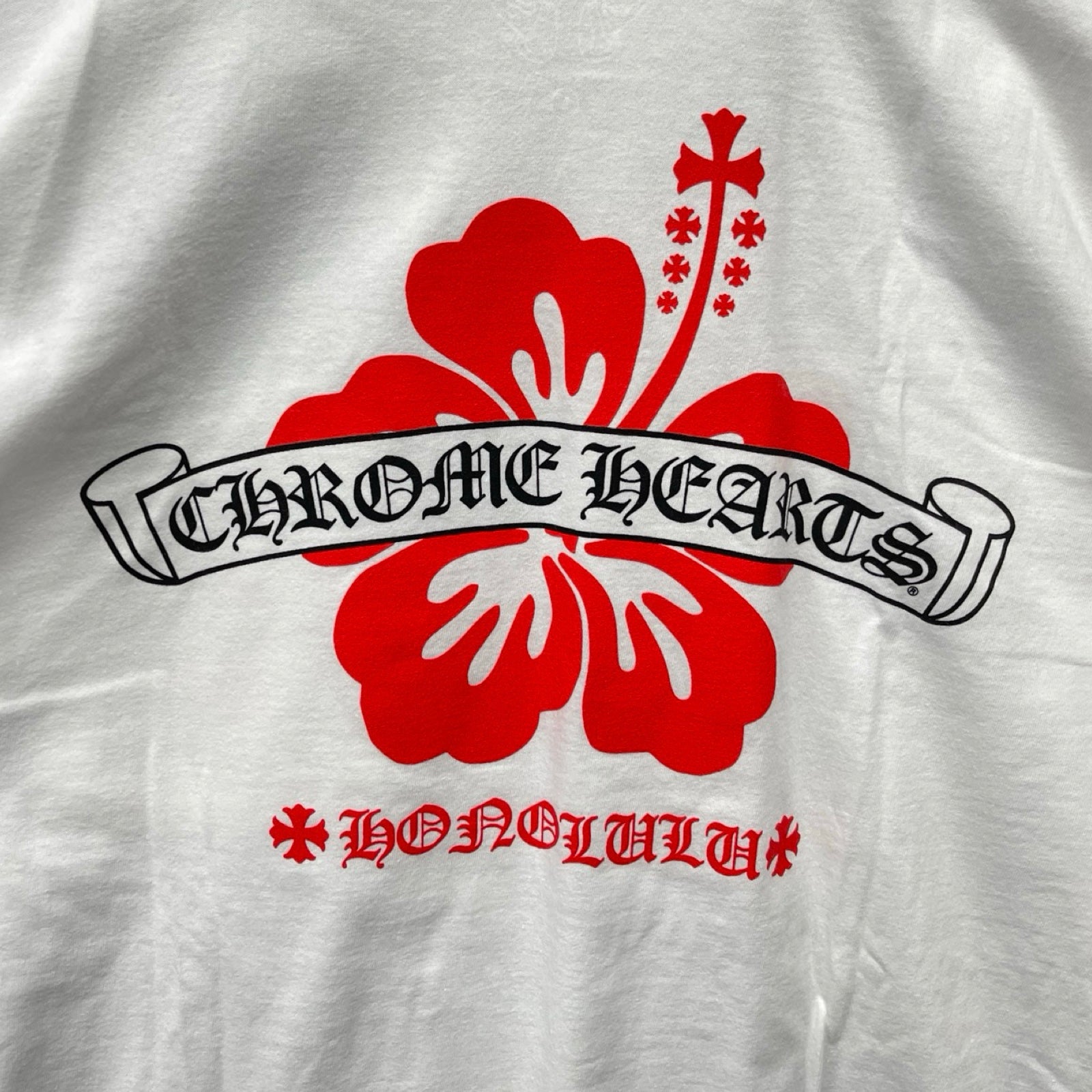 CHROME HEARTS Honolulu Limited Back Scroll Logo L/S Tee Size XL