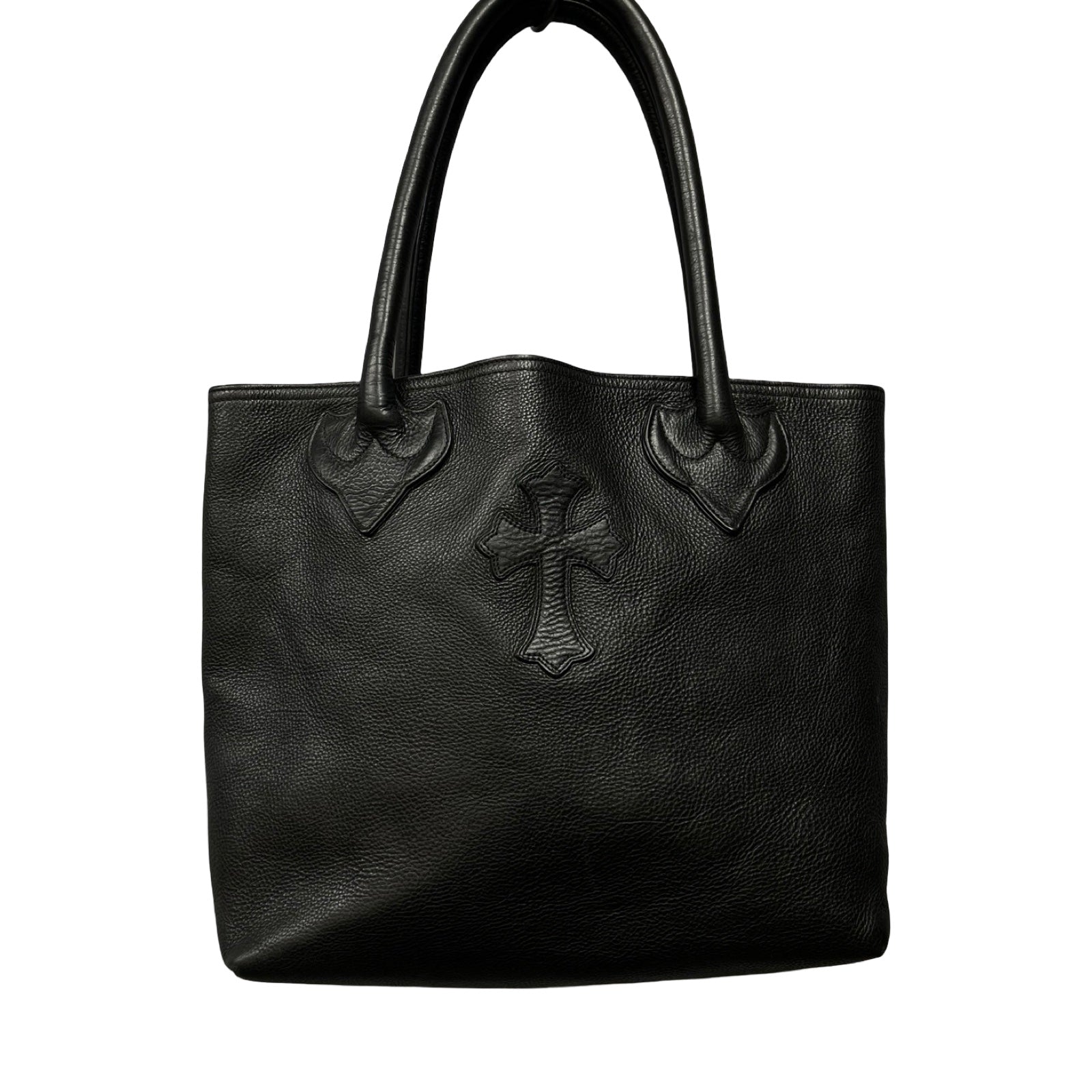 CHROME HEARTS 1 Cross Patch FS Leather Tote Bag