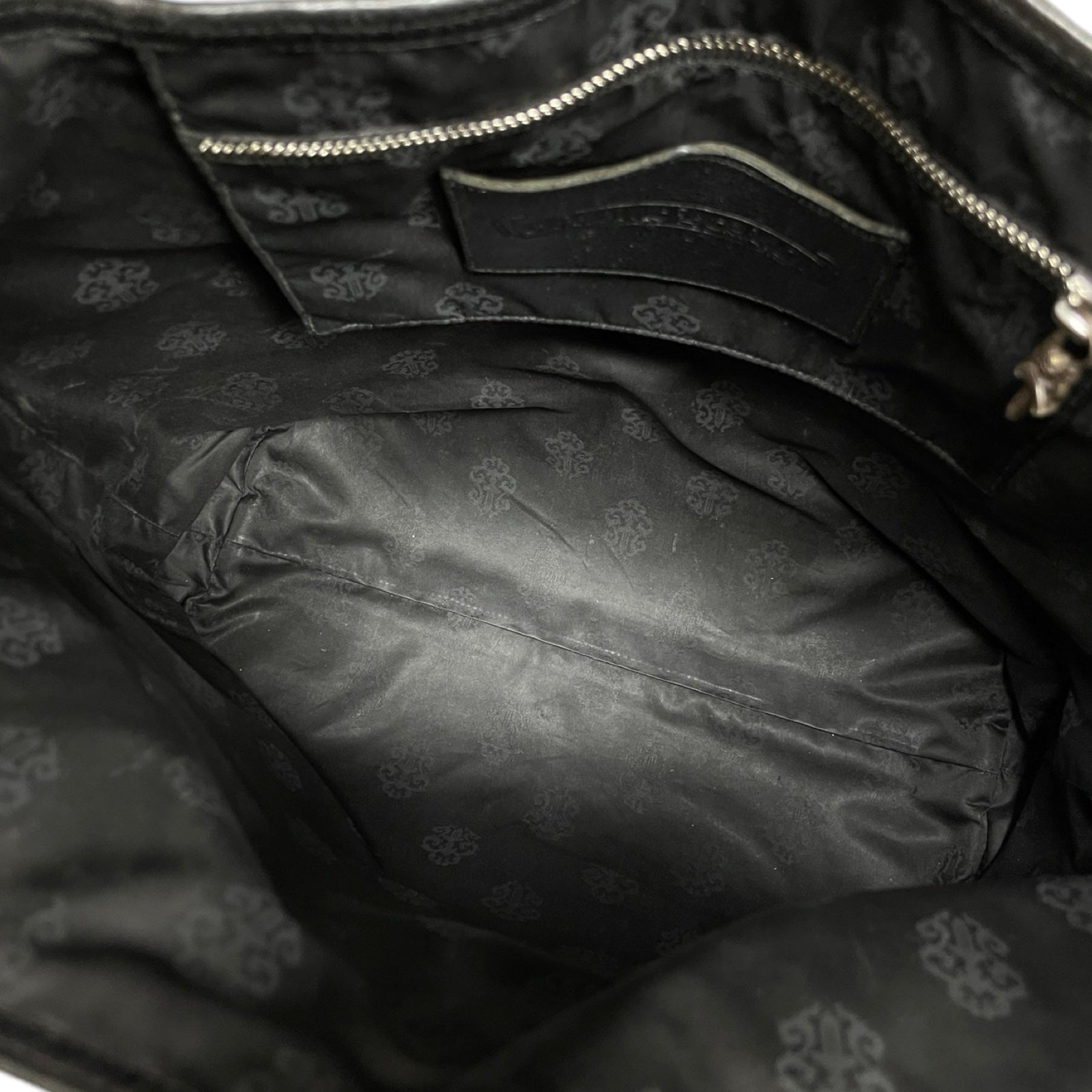 CHROME HEARTS 1 Cross Patch FS Leather Tote Bag