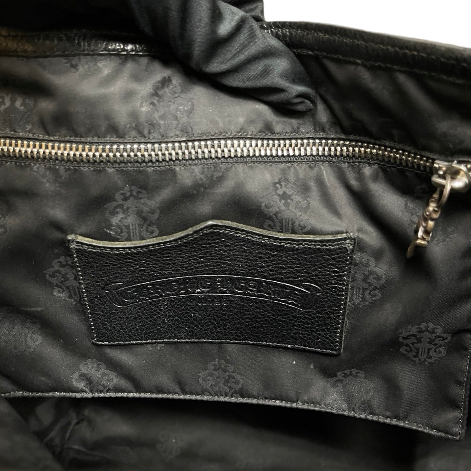 CHROME HEARTS 1 Cross Patch FS Leather Tote Bag