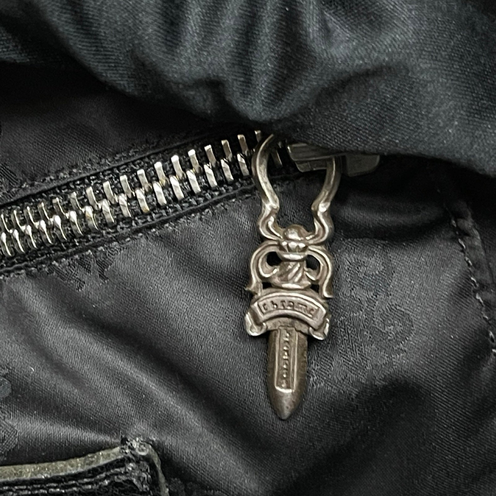 CHROME HEARTS 1 Cross Patch FS Leather Tote Bag