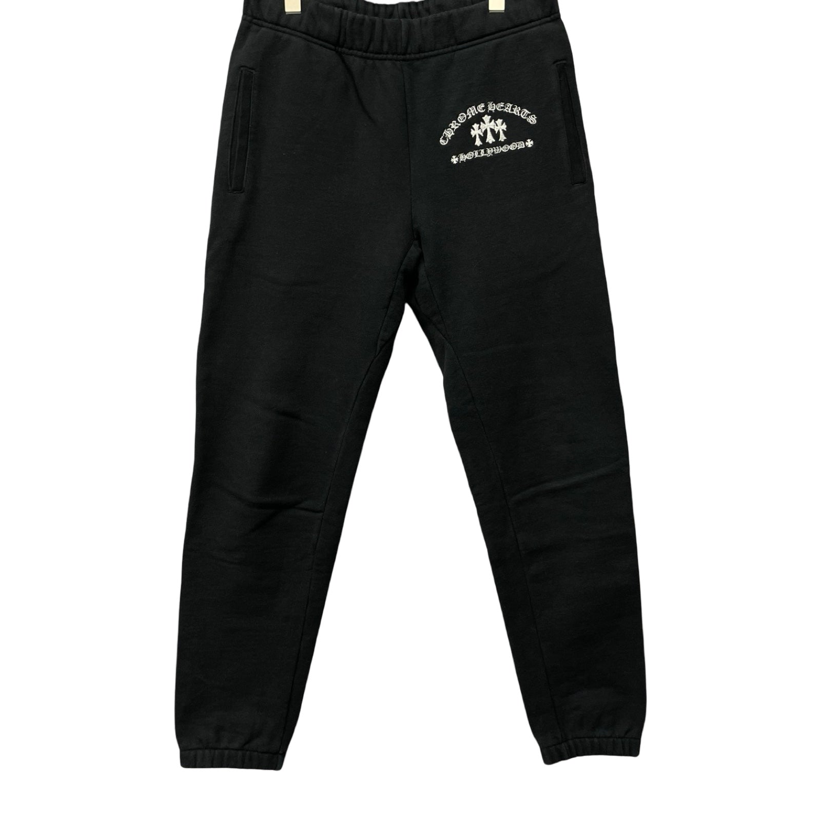 CHROME HEARTS King Taco 3 Cemetery Cross Embroidery Sweat Long Pants Size S