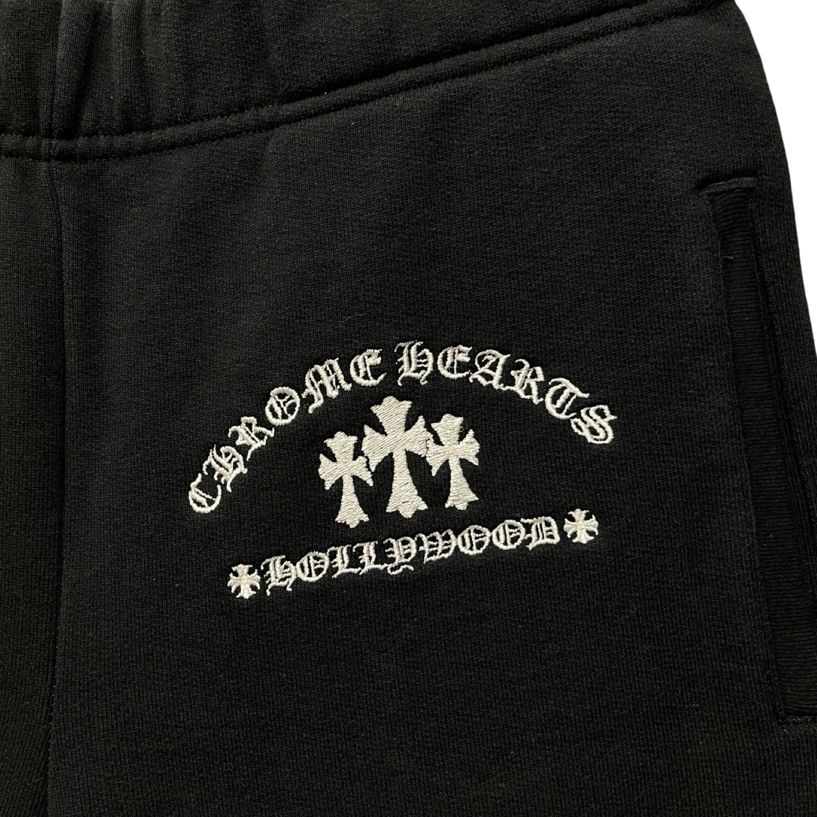 CHROME HEARTS King Taco 3 Cemetery Cross Embroidery Sweat Long Pants Size S