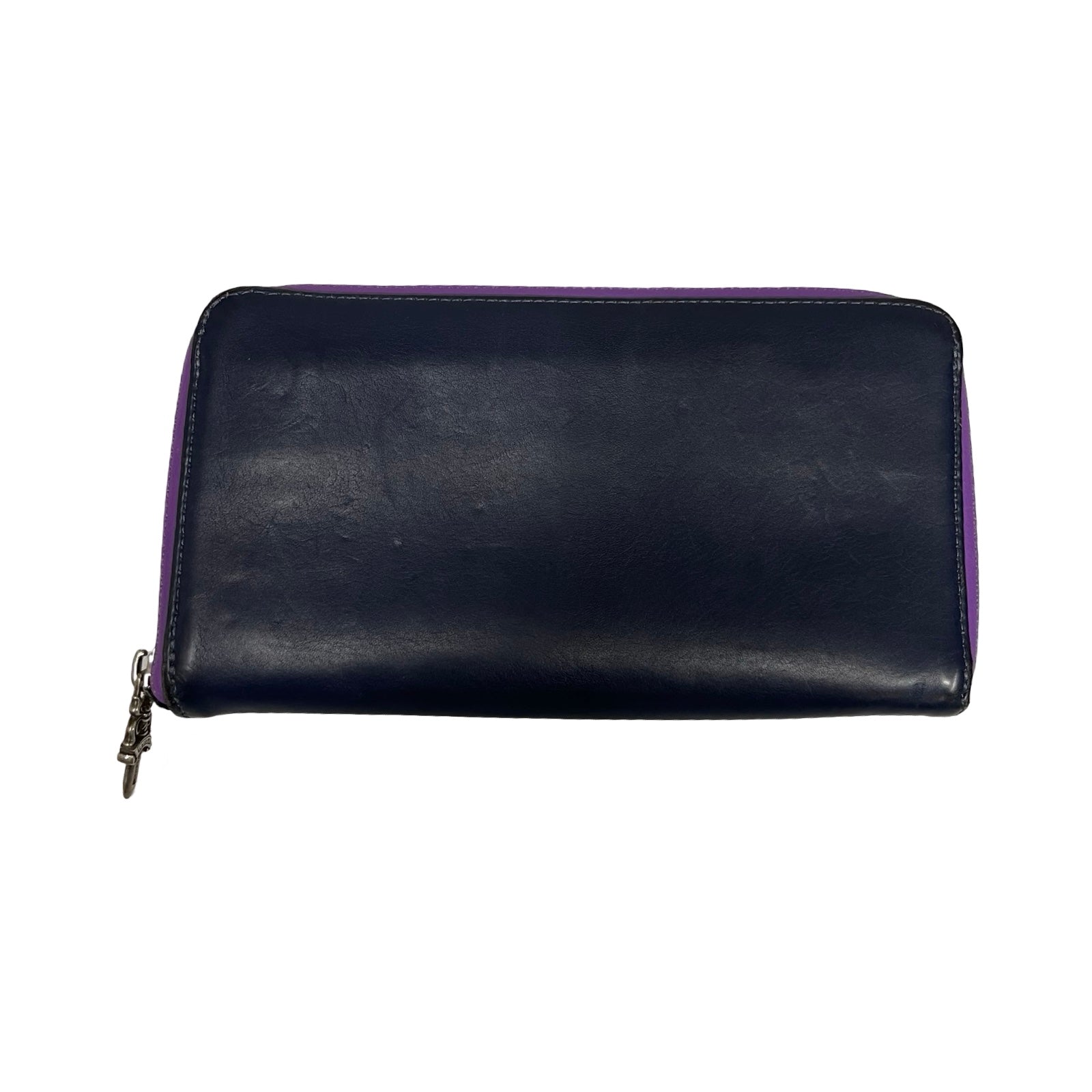 CHROME HEARTS 3 Cemetery Cross Patch Zip Wallet