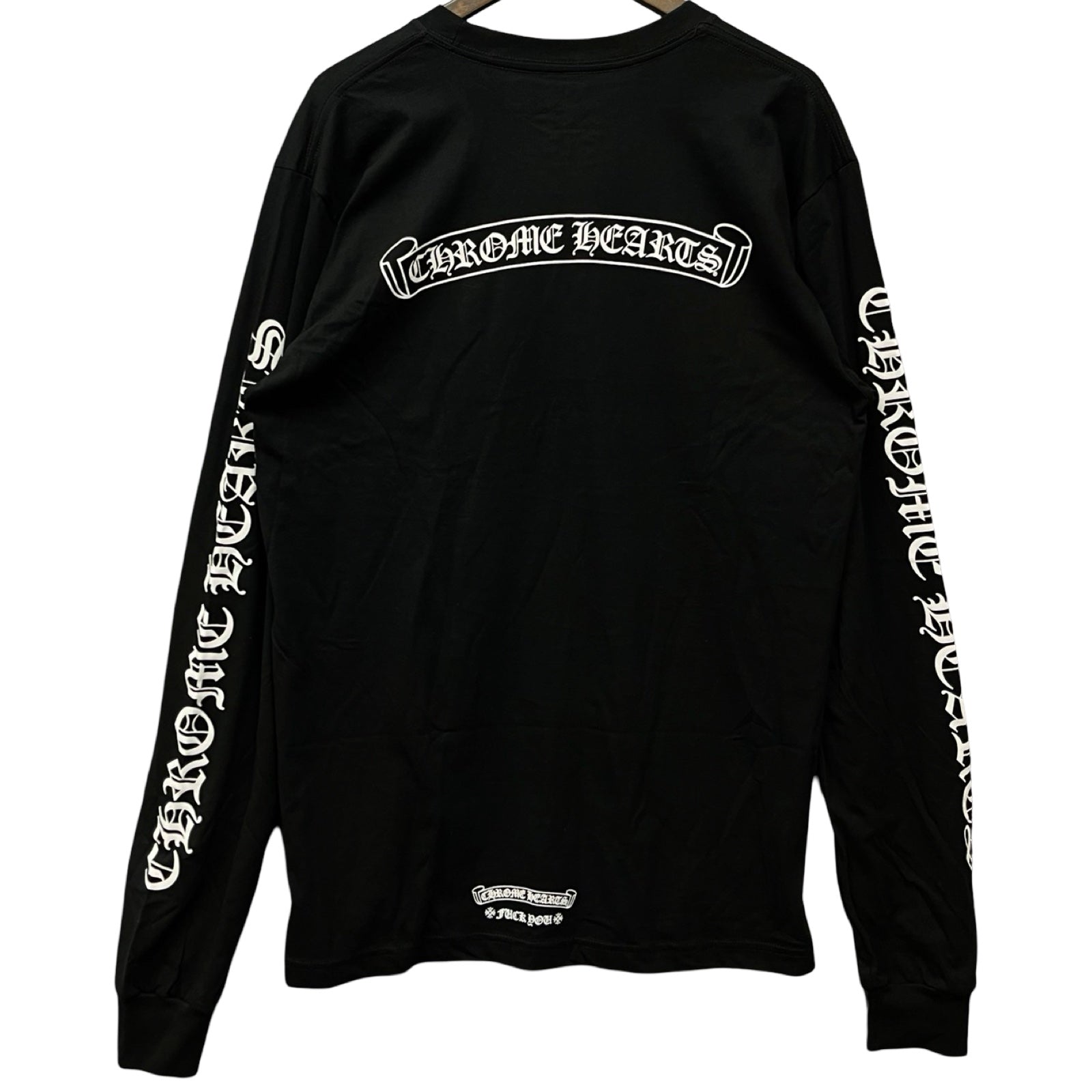 CHROME HEARTS Back Scroll Fuck You Long Sleeve Tee Size L