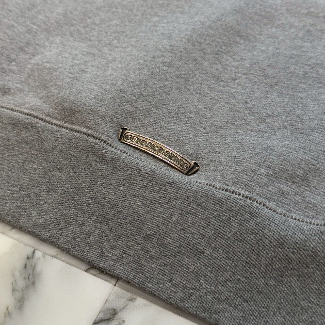 CHROME HEARTS Y NOT Cemetery Cross Leather Patch Pullover Hoodie Size XL クロムハーツ ワイノット セメタリークロス レザーパッチ プルオーバーフーディー サイズXL