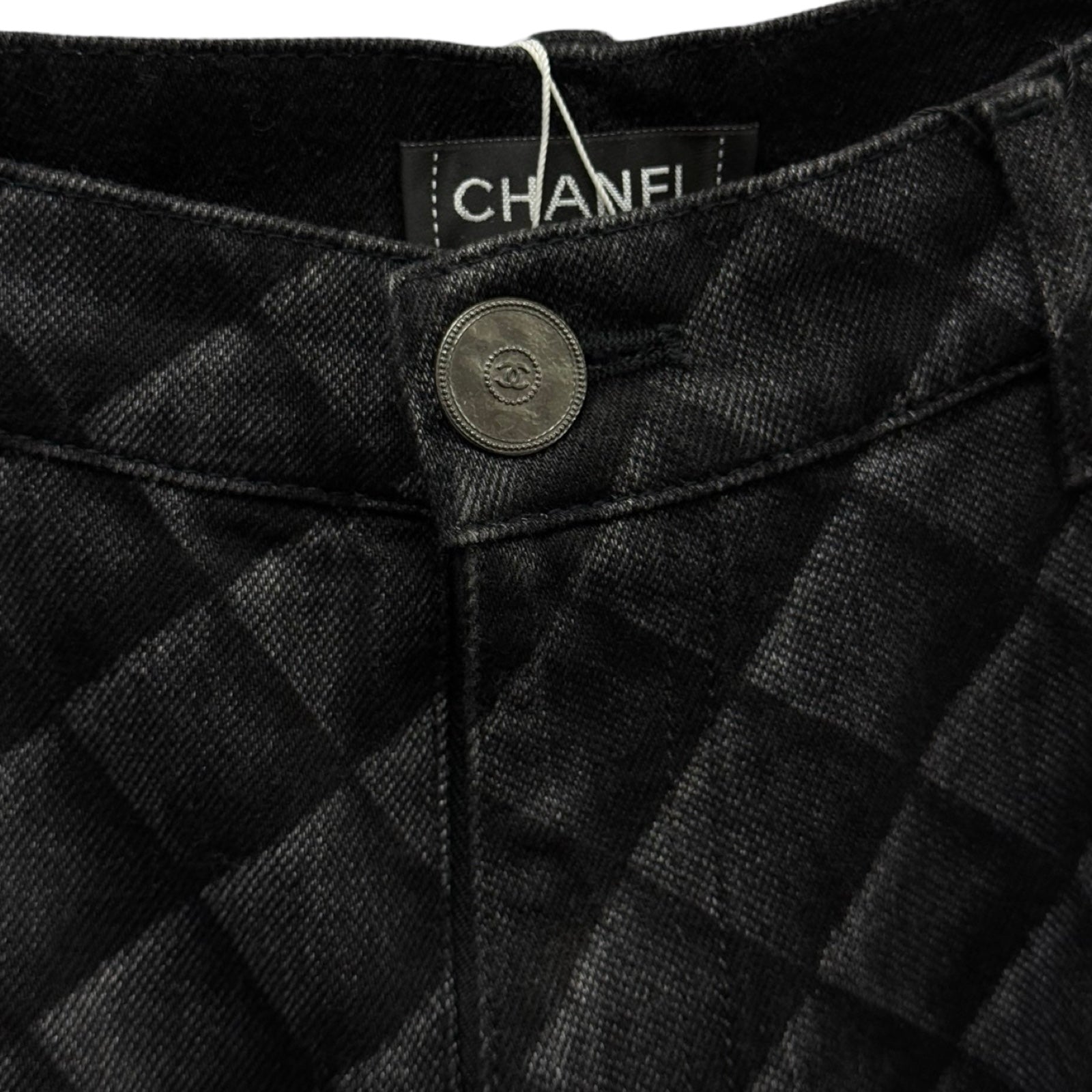 CHANEL 2022AW Matelasse Denim Jeans P73394V65025 Size 44