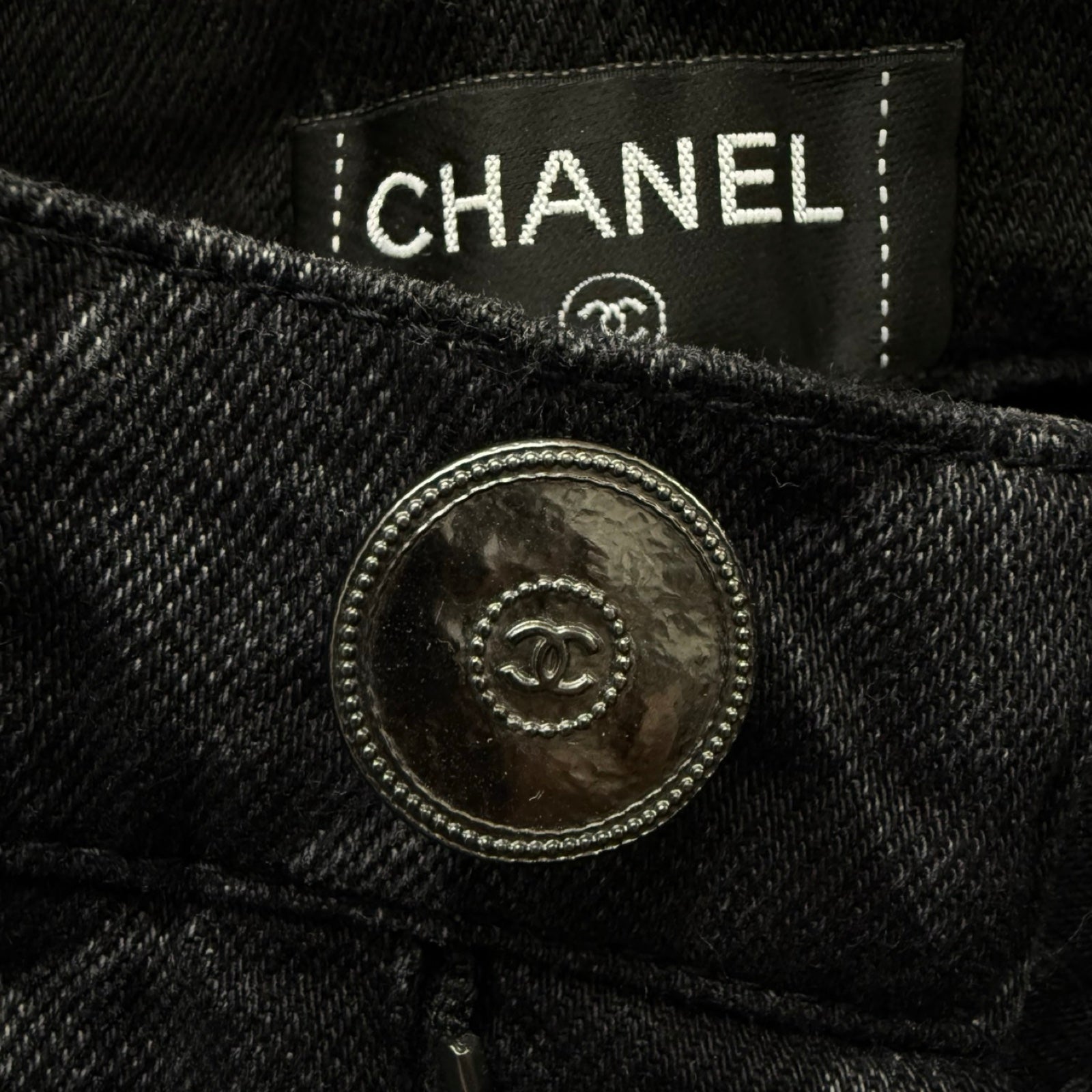 CHANEL 2022AW Matelasse Denim Jeans P73394V65025 Size 44