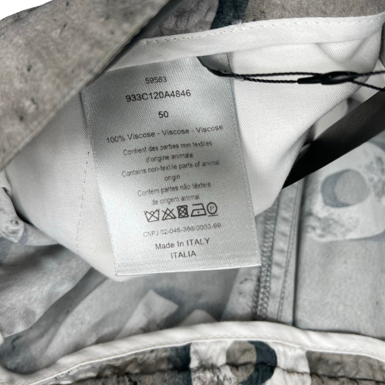 DIOR × Daniel Arsham 2020SS Technical Canvas Shirts Shorts 933C120A4846 Size 50