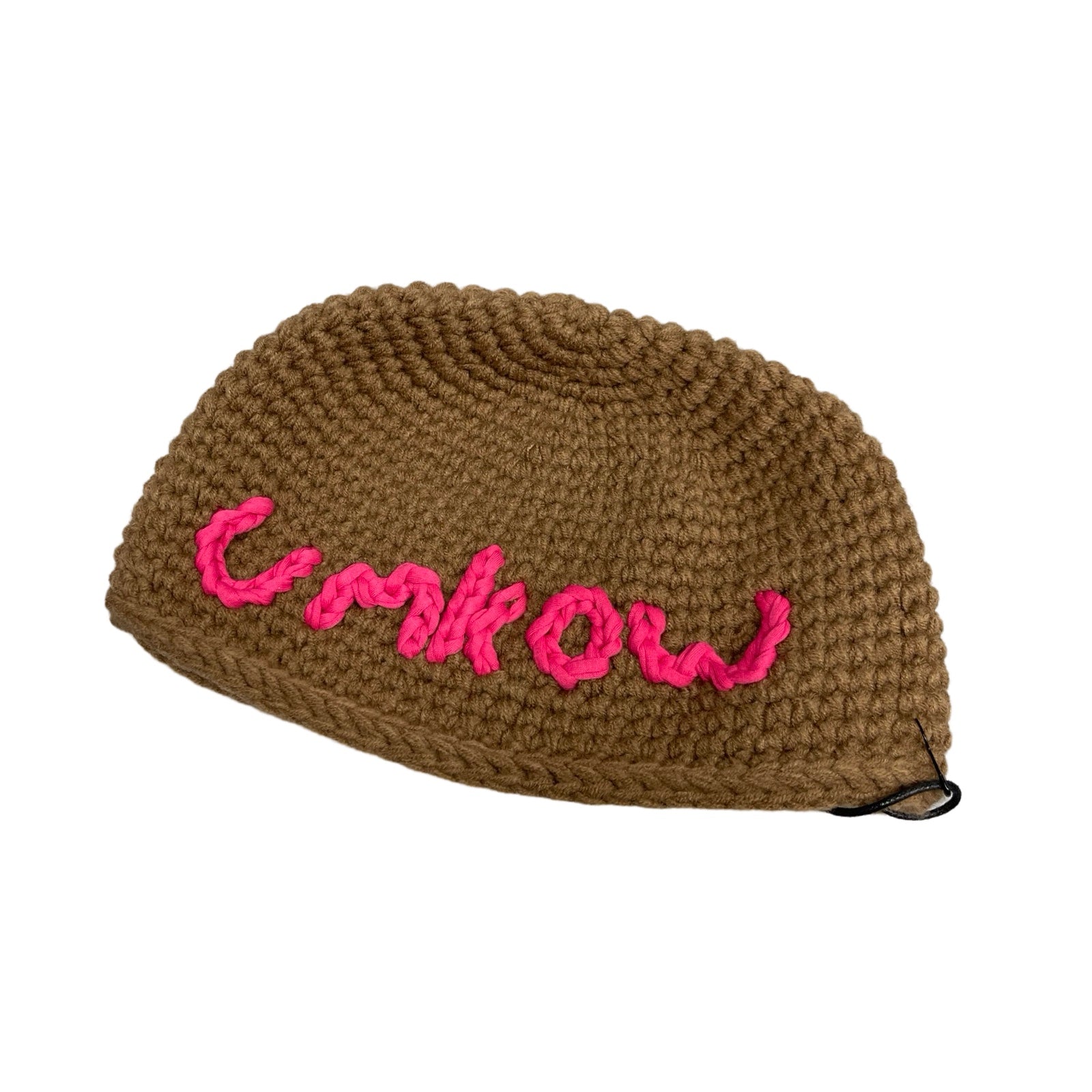 UMKOW 2024AW Hand-Crocheted Logo Beanie Size FREE