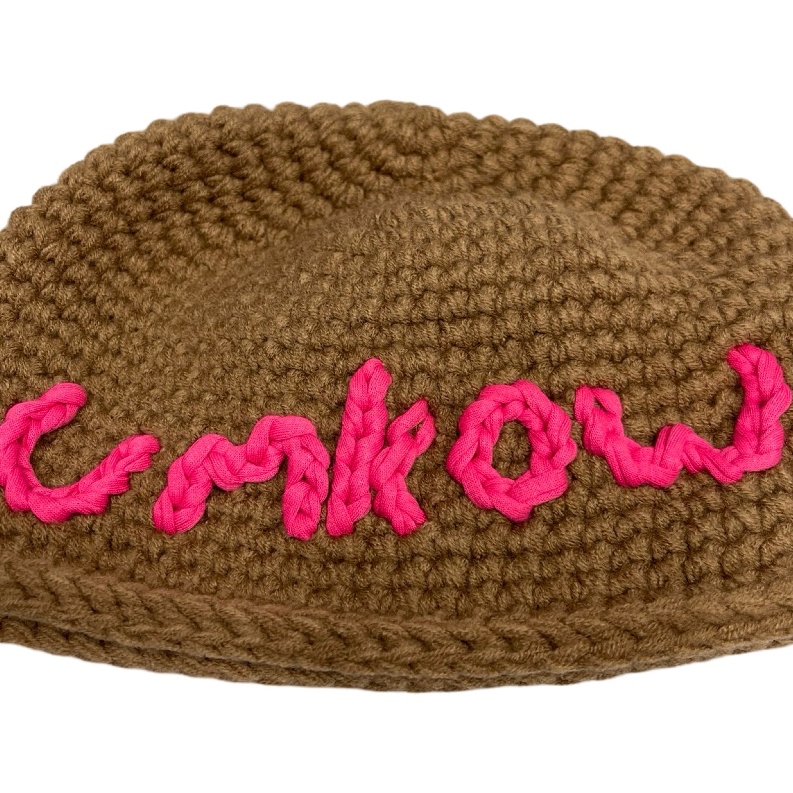 UMKOW 2024AW Hand-Crocheted Logo Beanie Size FREE