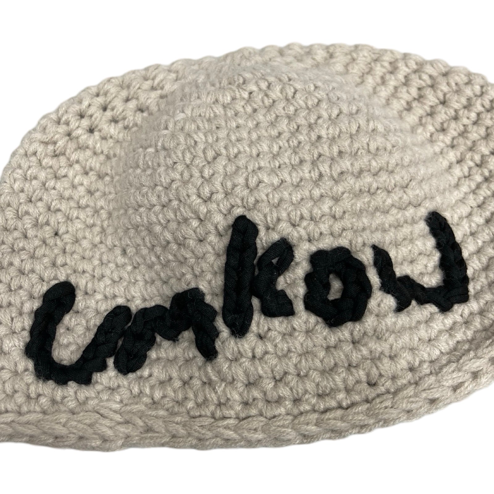 UMKOW 2024AW Hand-Crocheted Logo Beanie Size FREE