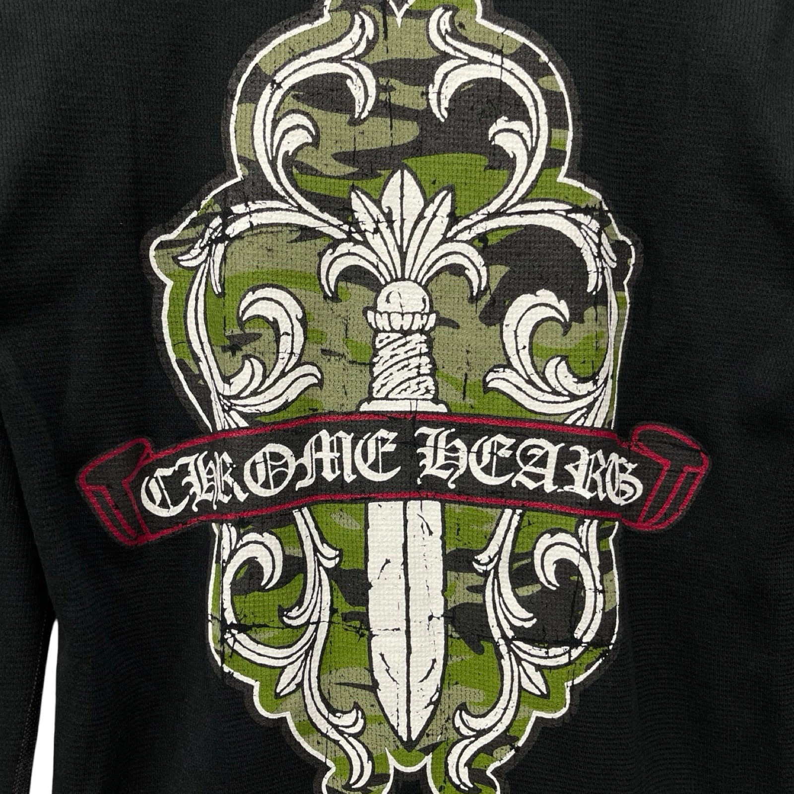 CHROME HEARTS Dagger Print Thermal Long Sleeve Tee Size S