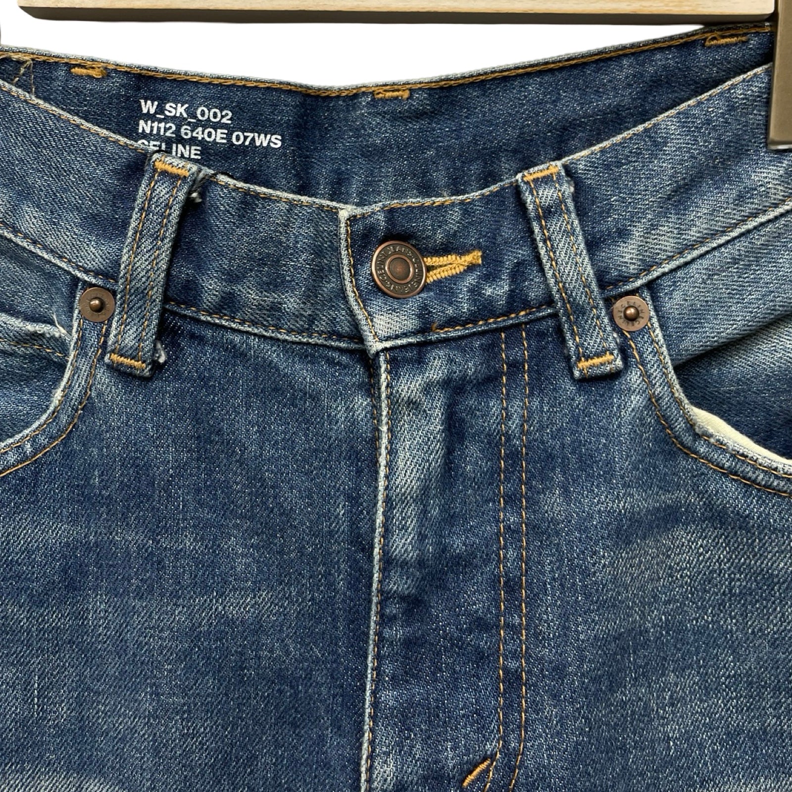 CELINE Washed Skinny Denim Jeans N112 640E 07WS Size 25