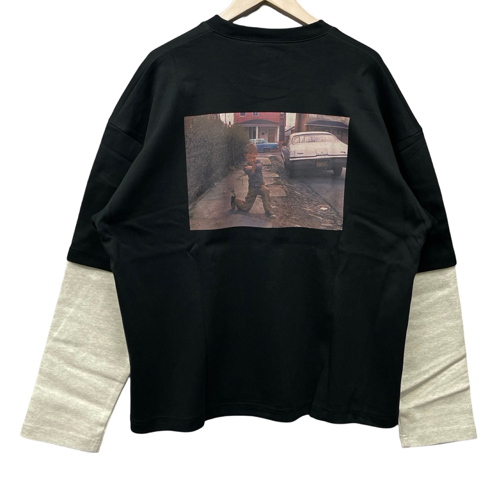 UMKOW VINTAGE PHOTO DOUBLE LAYER L/S TEE Size M