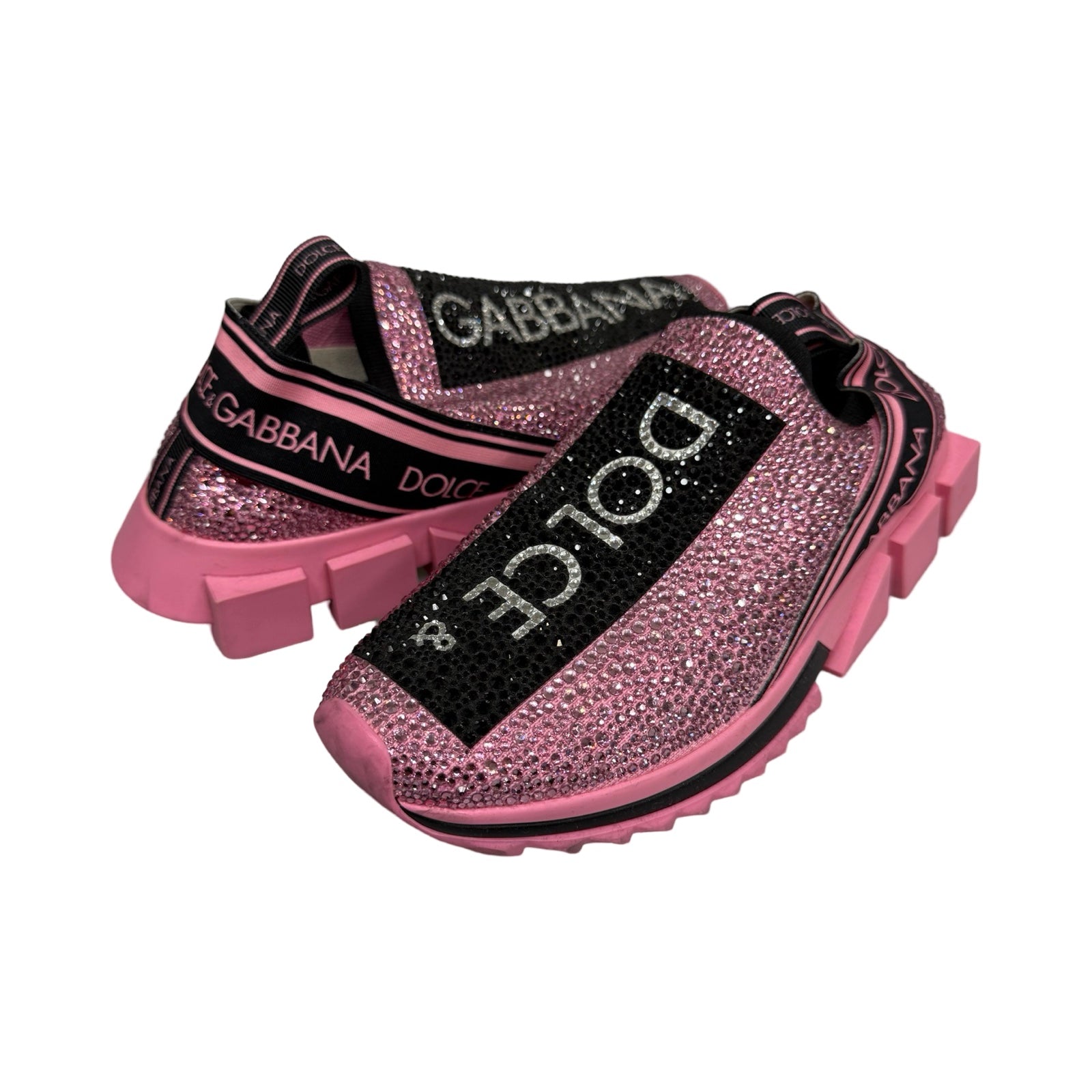 Dolce&Gabbana Sorrento Sneakers With Fusible Crystals Size 24