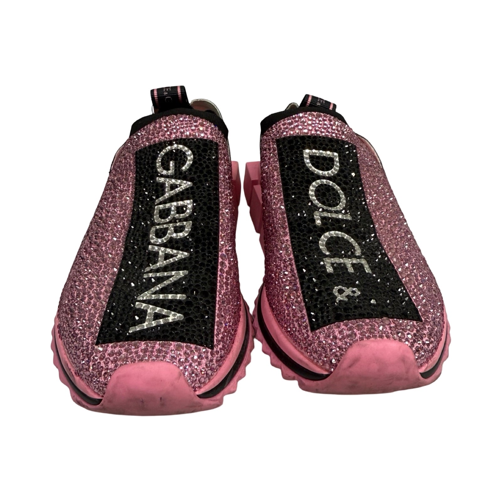 Dolce&Gabbana Sorrento Sneakers With Fusible Crystals Size 24