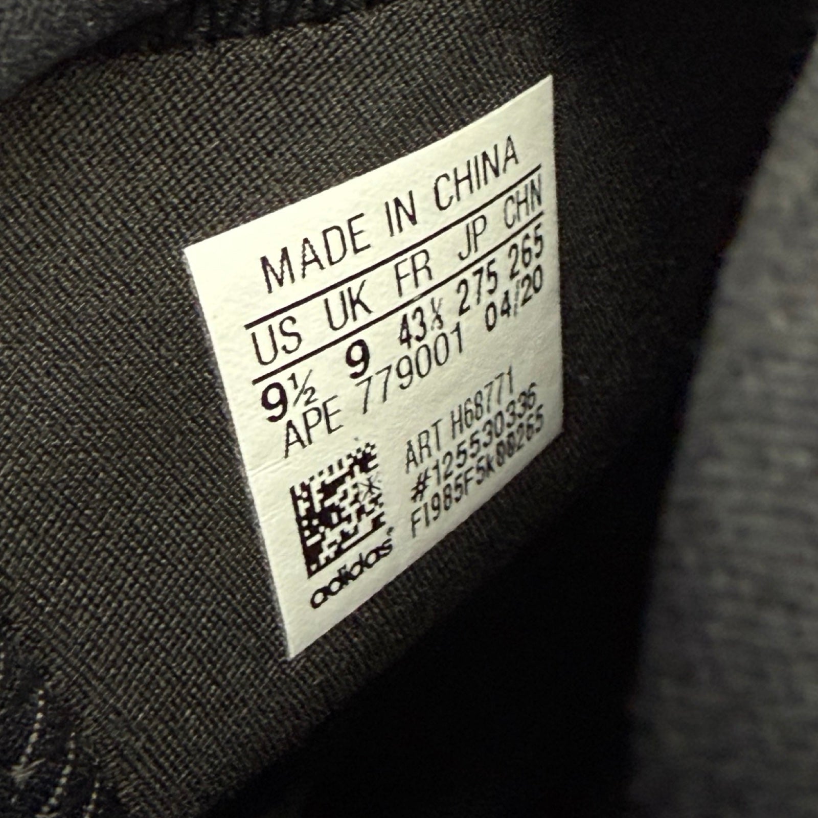 adidas × YEEZY 2020SS QNTM BARIUM Sneakers H68771 Size US9（27.5cm）