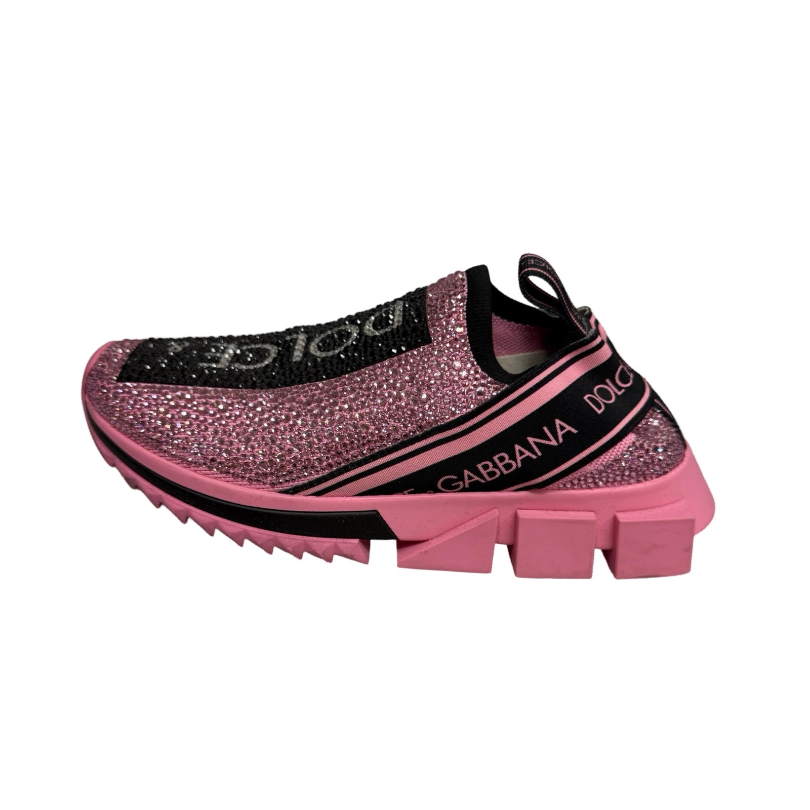 Dolce&Gabbana Sorrento Sneakers With Fusible Crystals Size 24