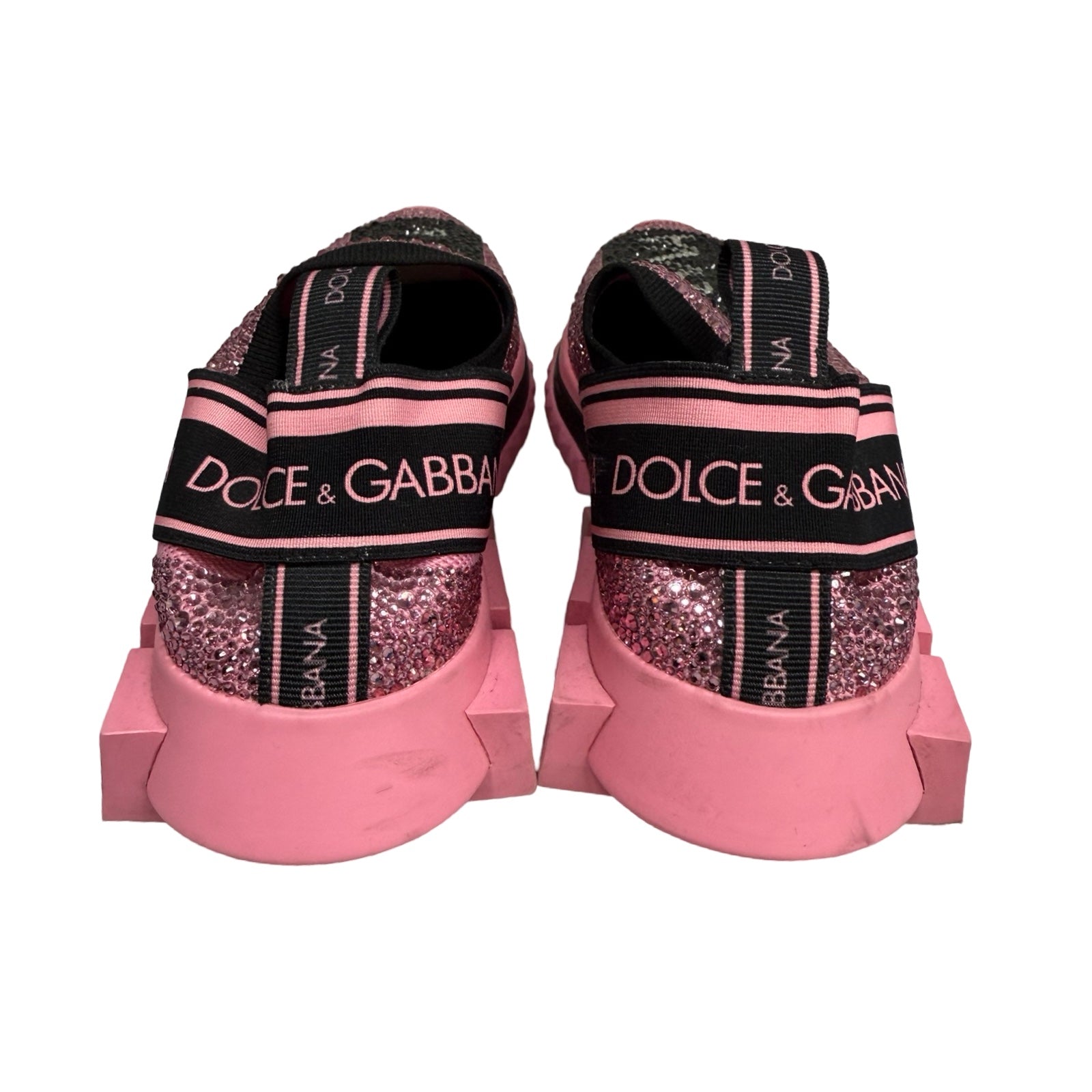 Dolce&Gabbana Sorrento Sneakers With Fusible Crystals Size 24