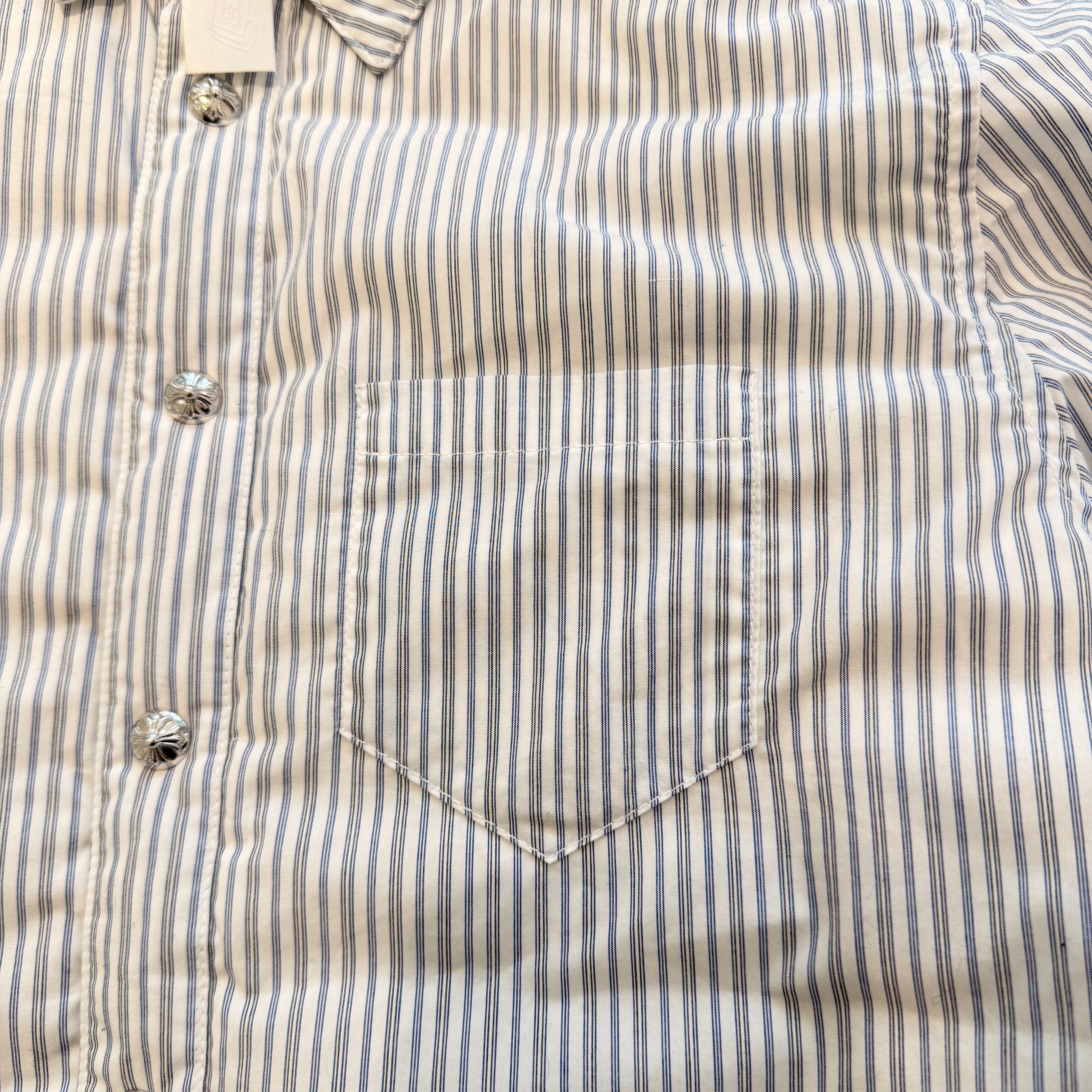 CHROME HEARTS Y NOT WORK DOG Striped Down Jacket Size S クロムハーツ ワイノット ワークドッグ ストライプ ダウンジャケット サイズS