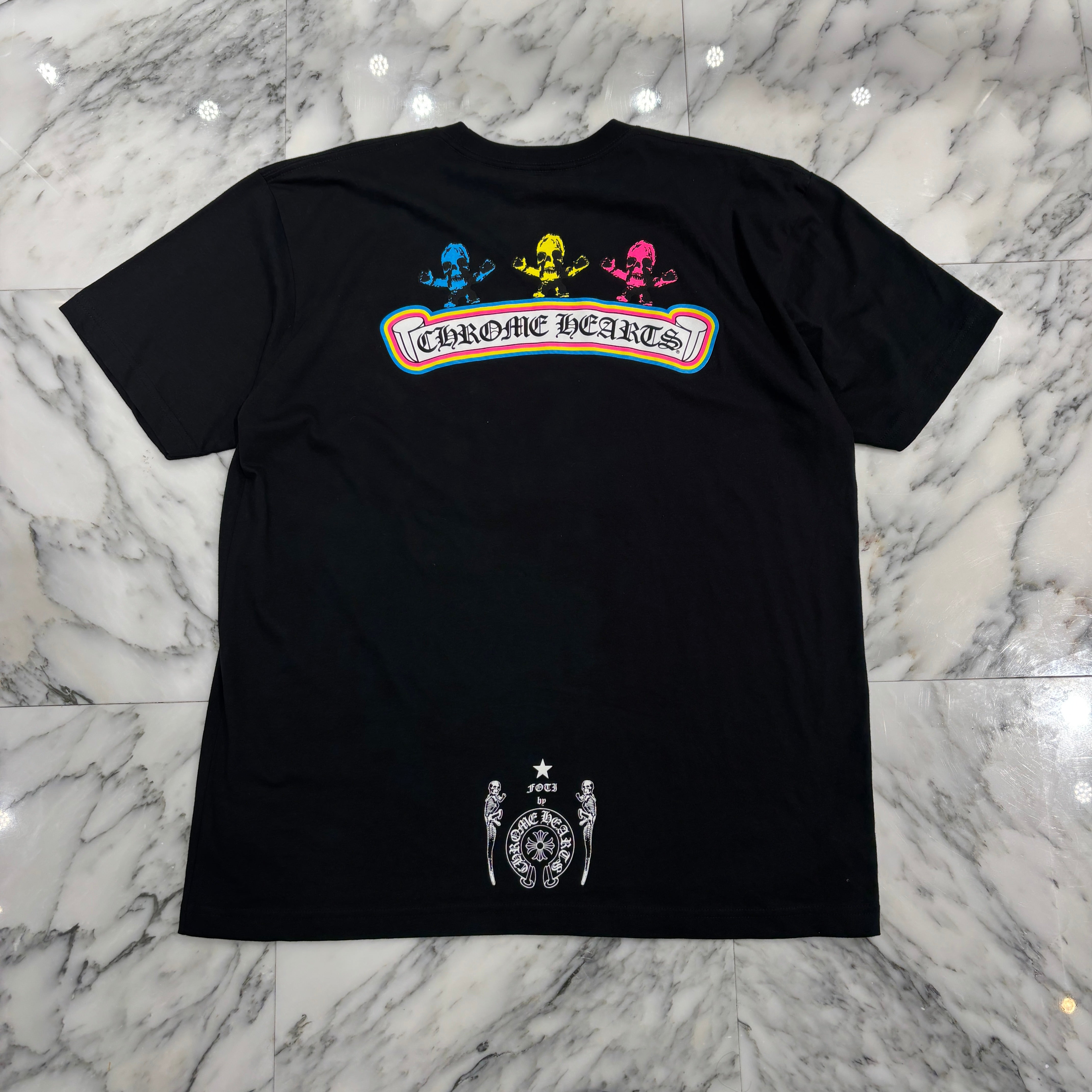 CHROME HEARTS 2024SS FOTI Rainbow Scroll Logo Tee Size XL クロムハ―ツ フォティ レインボースクロールロゴ Tシャツ サイズXL