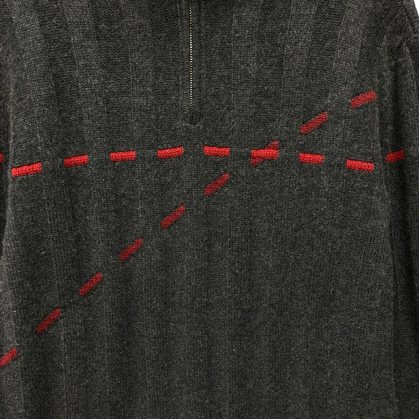 HERMES Half-Zip Cashmere Sweater Size XL