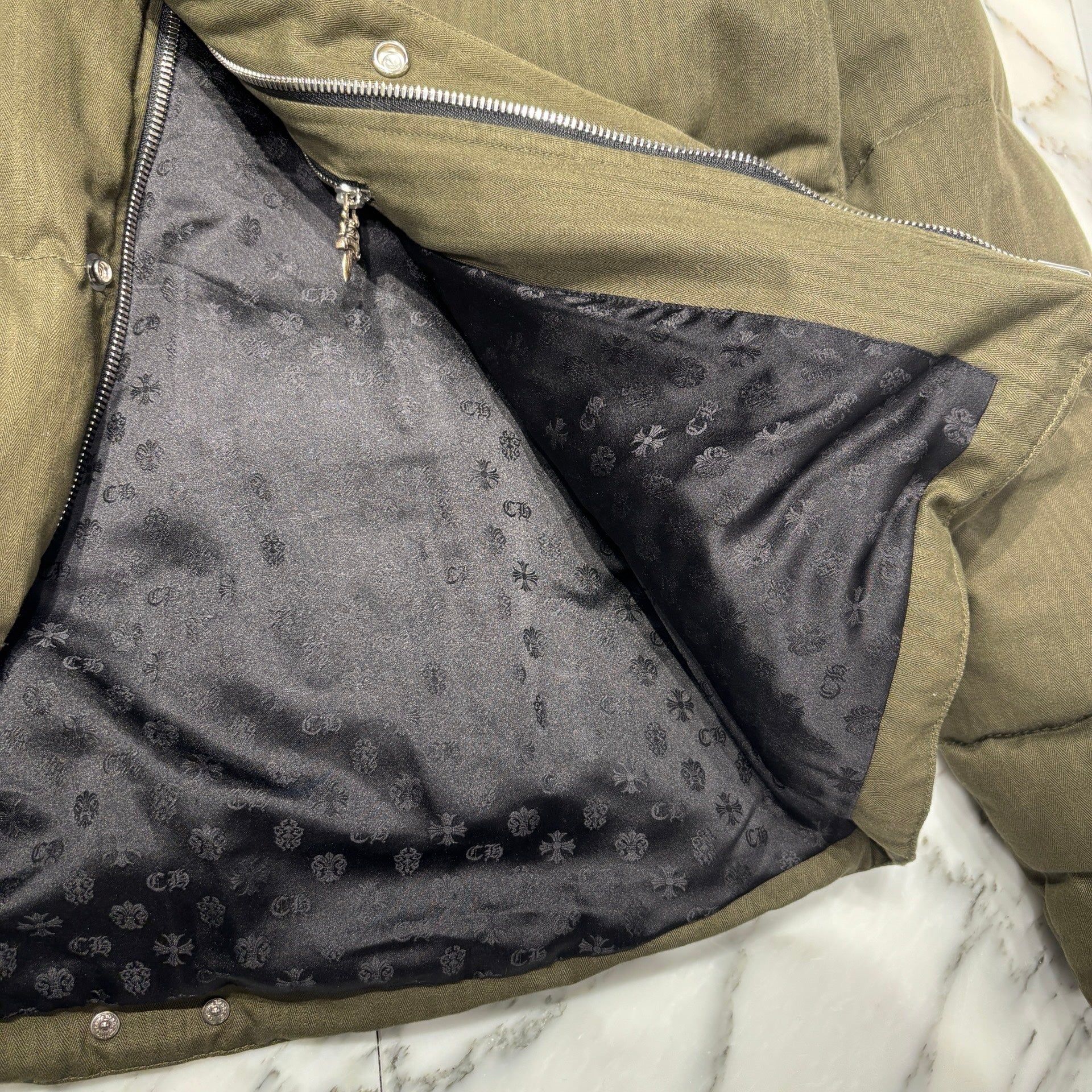 CHROME HEARTS Army Cotton Down Jacket Size XL クロムハーツ アーミー コットン ダウンジャケット サイズXL