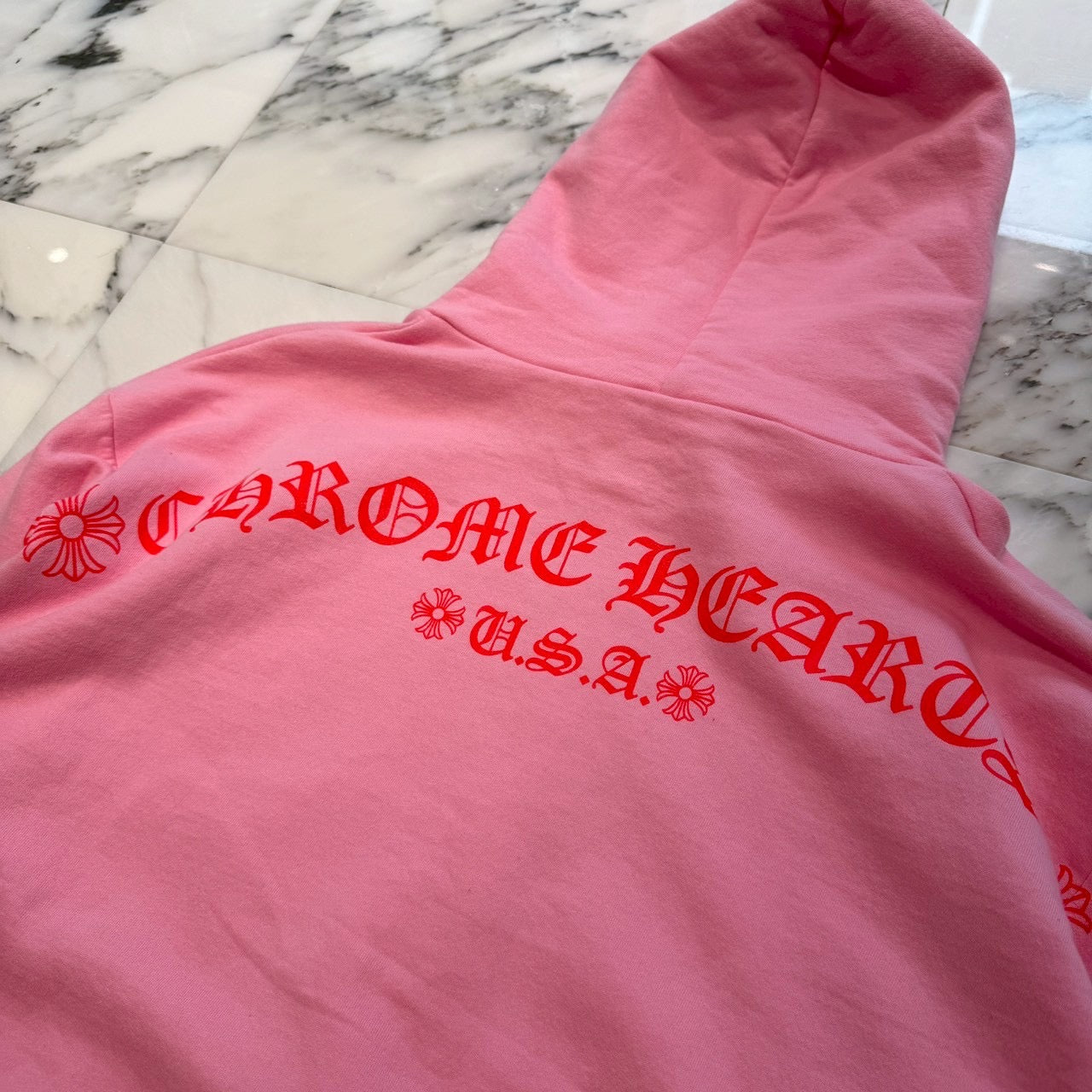 CHROME HEARTS Back Arch Logo USA Pullover Hoodie Size M クロムハーツ バック アーチロゴUSA プルオーバーフーディ サイズM